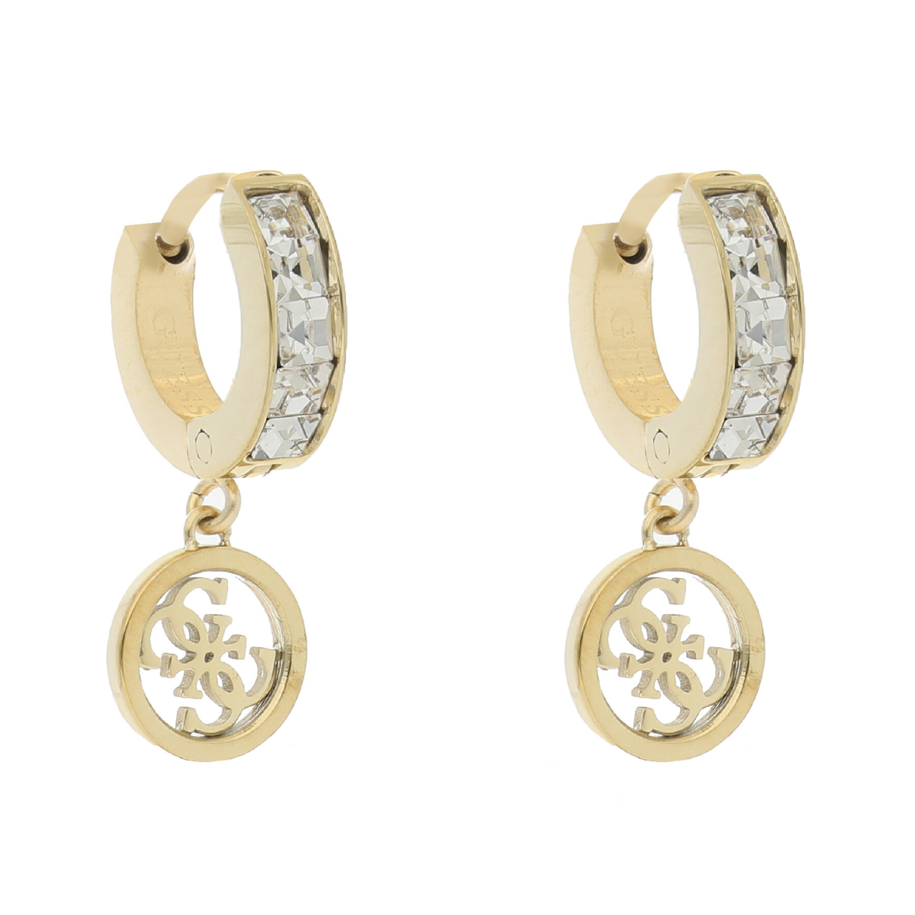 Обици Guess Huggie Me JUBE03 147JW Жълто злато