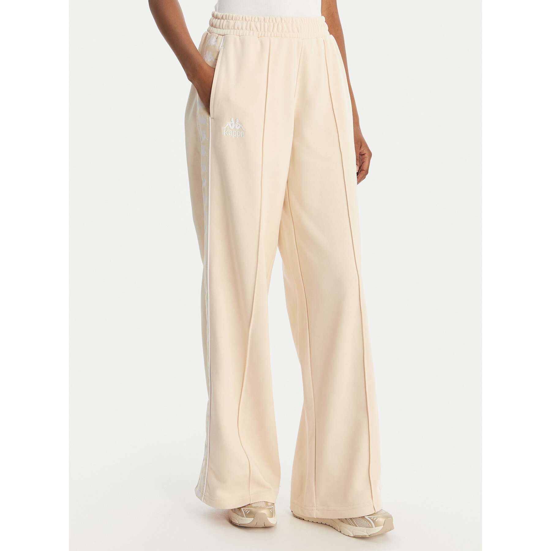Kappa Παντελόνι φόρμας Banda Malorie 37256WW Εκρού Regular Fit