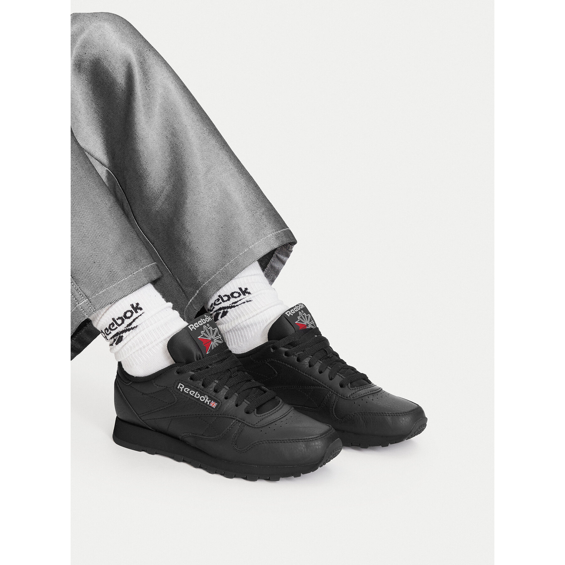 Sneakersy Reebok EO-CLASSIC LEATHER 100008497 Čierna