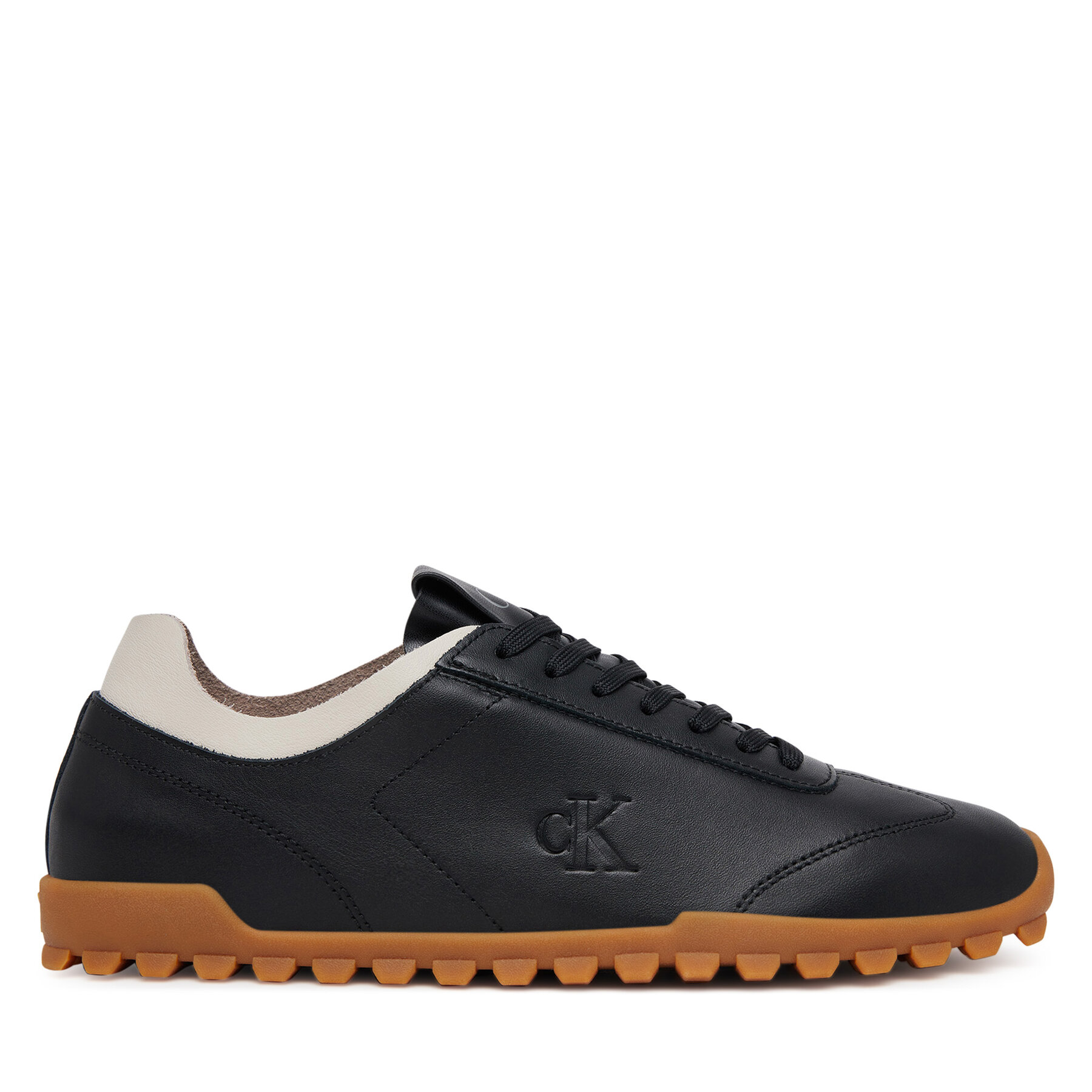 Sneakersy Calvin Klein Jeans Low Profile Runner Mg Lth Mix YW0YW01847 Čierna