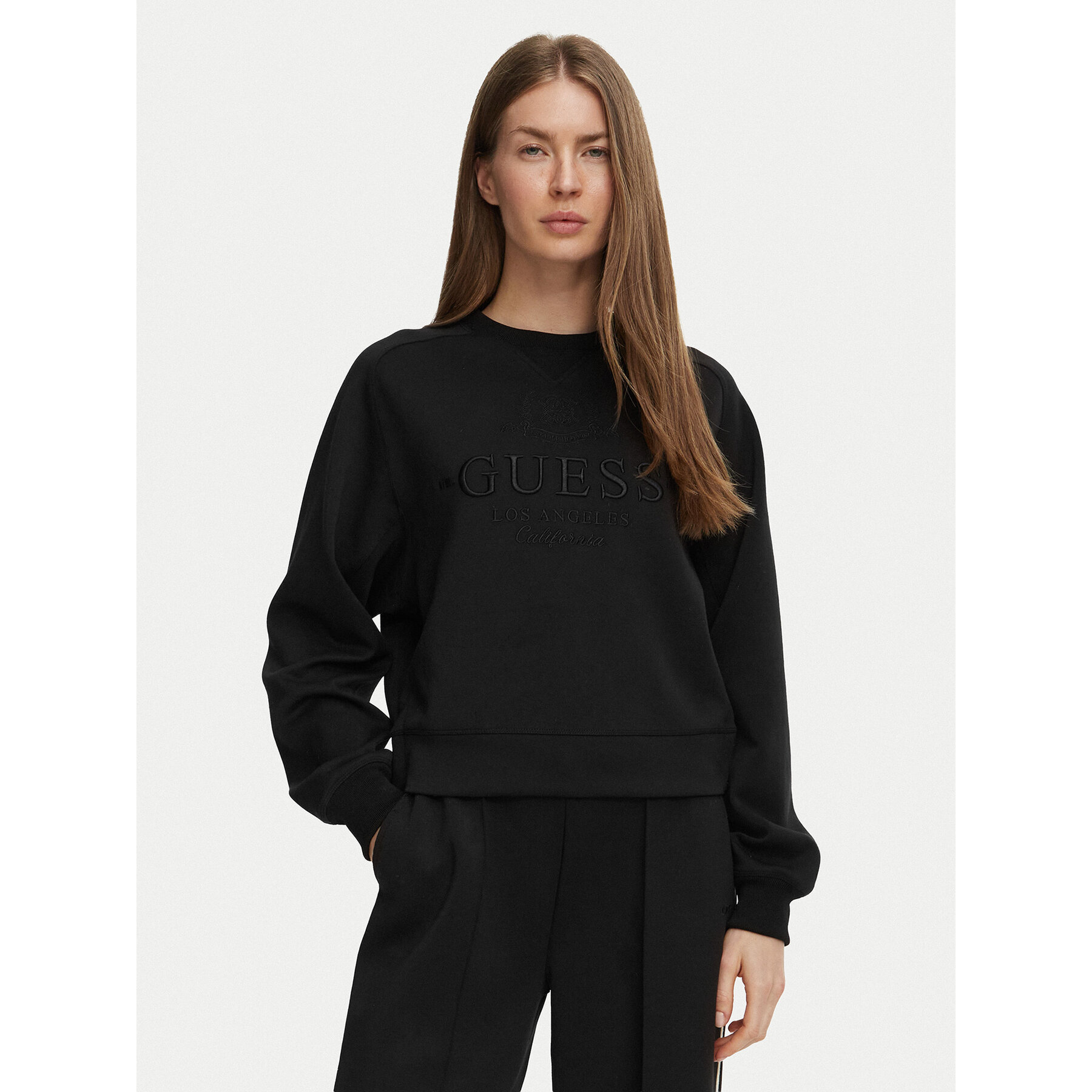 Guess Sweatshirt V6BQ05 K6264 Schwarz Regular Fit