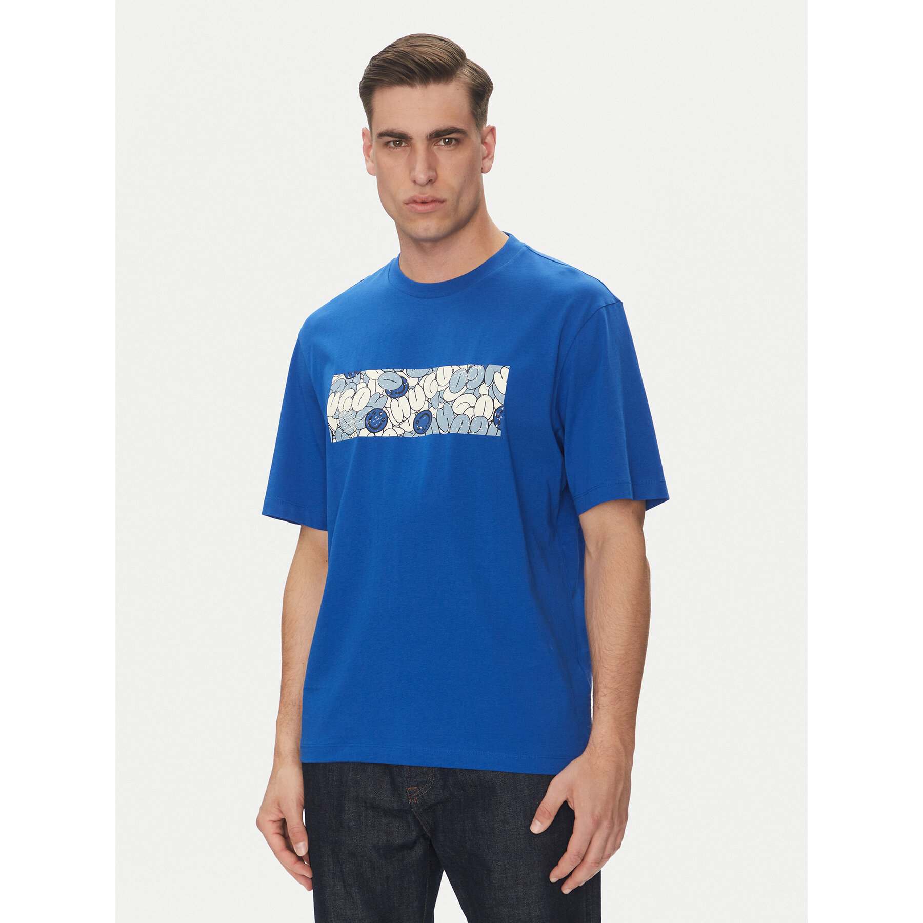 HUGO Póló Nurix 50545128 Kék Regular Fit