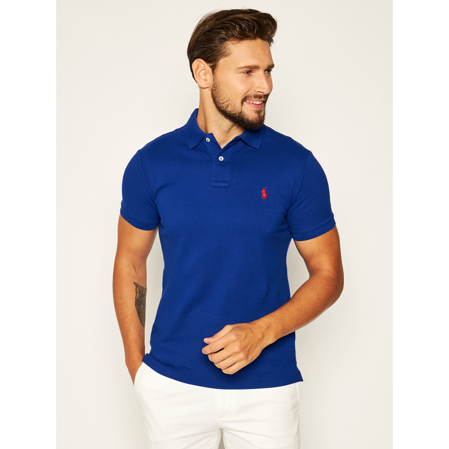 Polo Ralph Lauren Pólóing Core Replen 710795080001 Kék Slim Fit