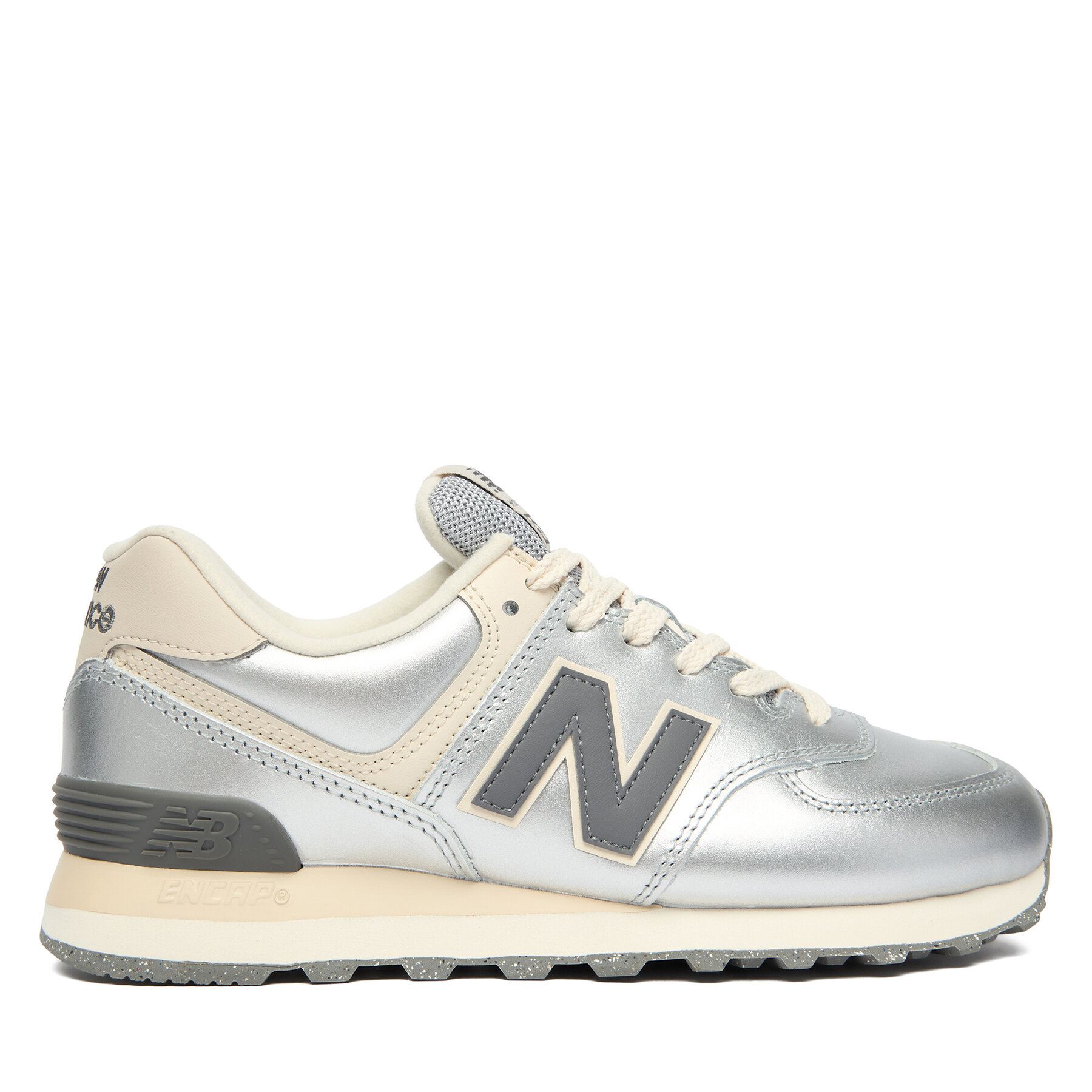 Superge New Balance WL574MLG Srebrna