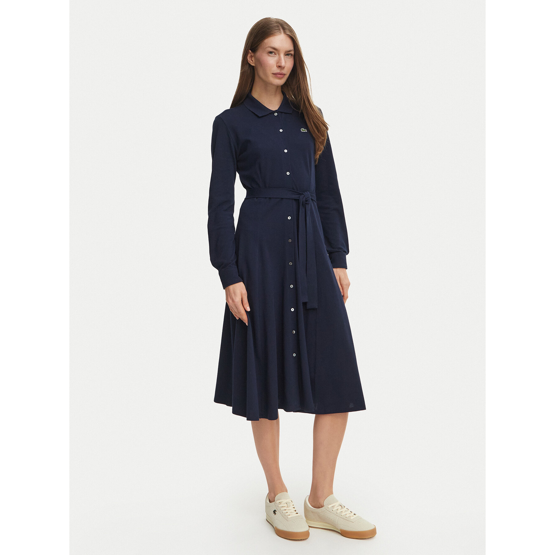 Lacoste Hemdkleid EF5299 Dunkelblau Regular Fit
