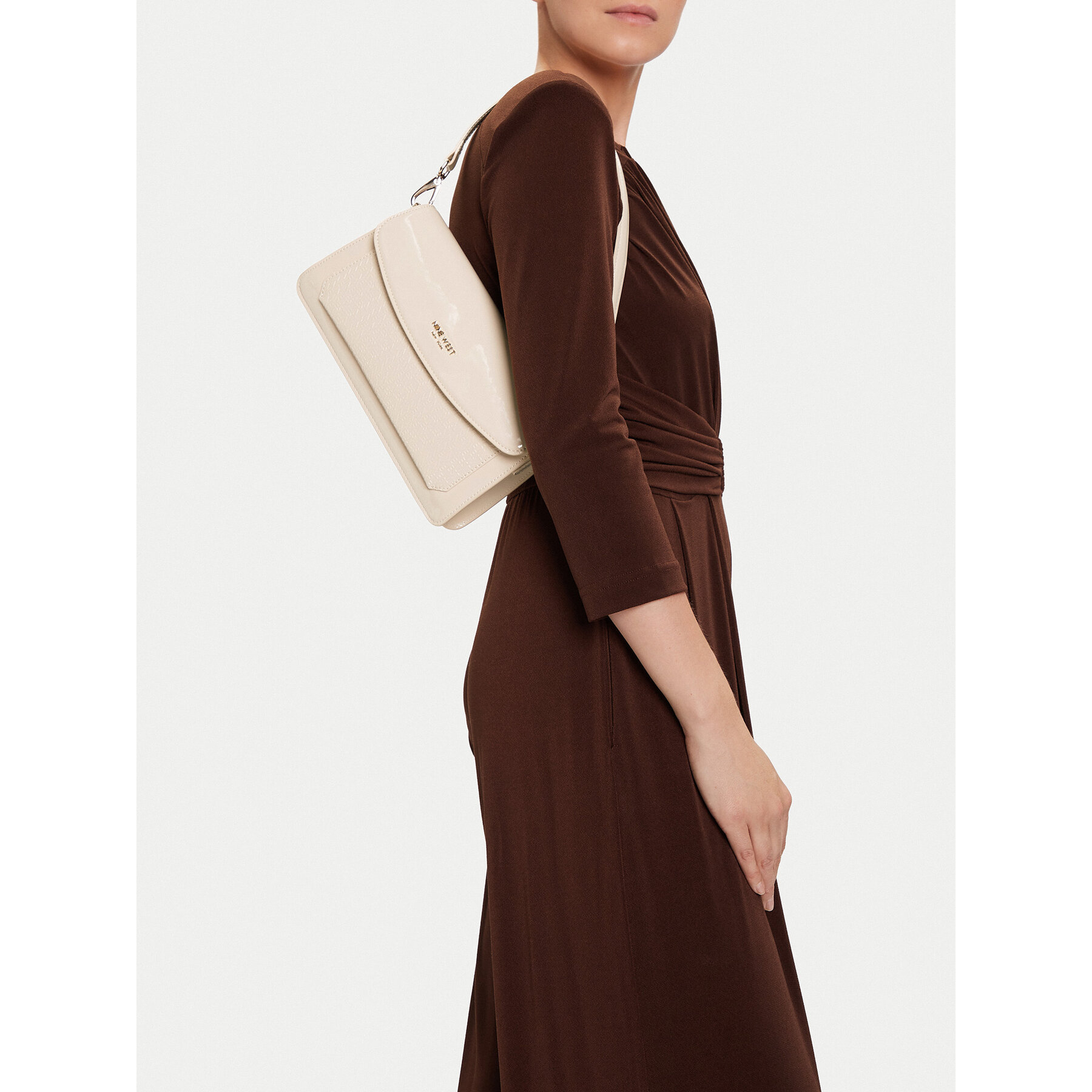 Kabelka Nine West CEO-MISSISIPI-GLAR0 Krémová