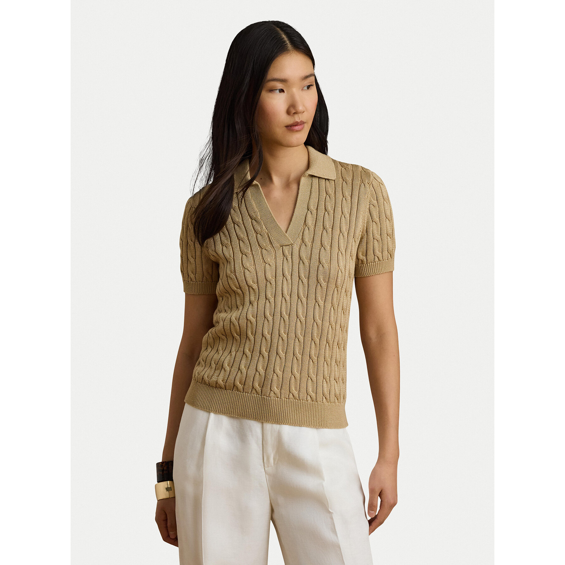 LAUREN RALPH LAUREN Poloshirt 200P14041006 Beige Regular Fit