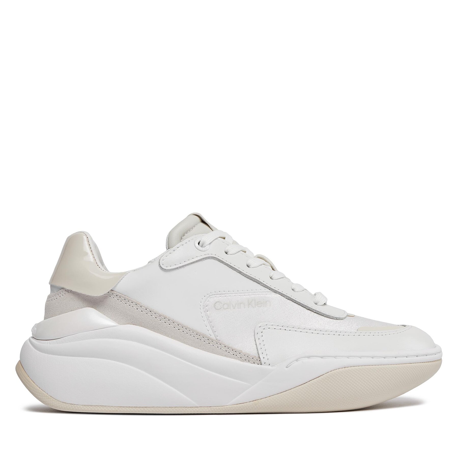  Sportcipők Calvin Klein Cloud Wedge Lace Up-Pearlized HW0HW02040 Fehér akciós termékkép 1