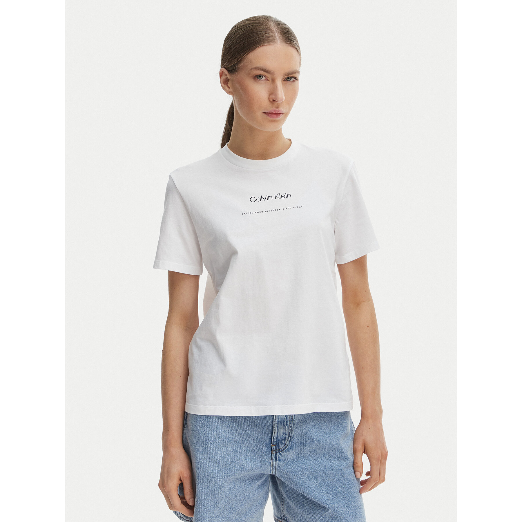 Calvin Klein Jeans T-Shirt Classic LV047C811G Weiß Regular Fit