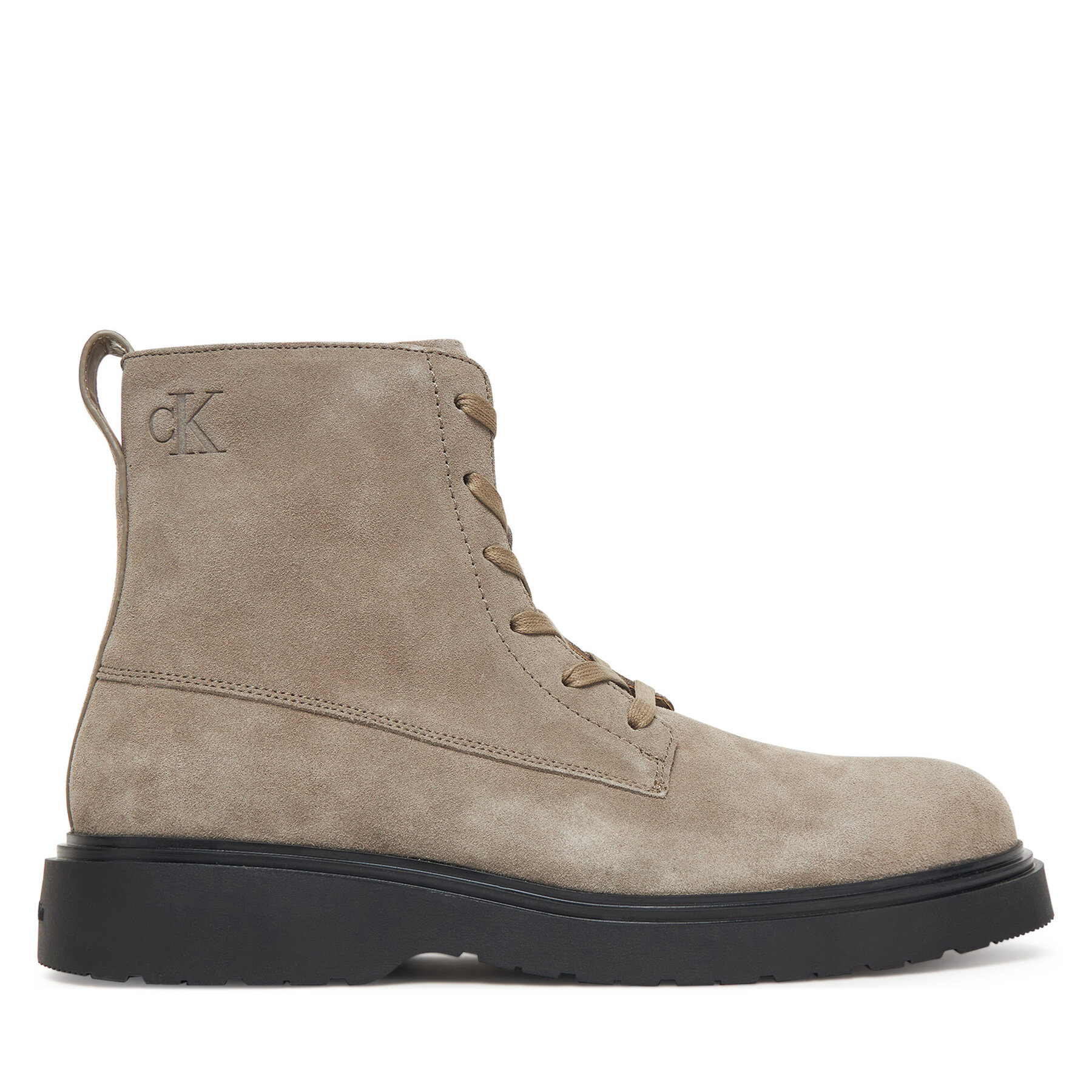 Šnurovacia obuv Calvin Klein Combat Ess Lace Up Zip Boot Su YM0YM01371 Sivá