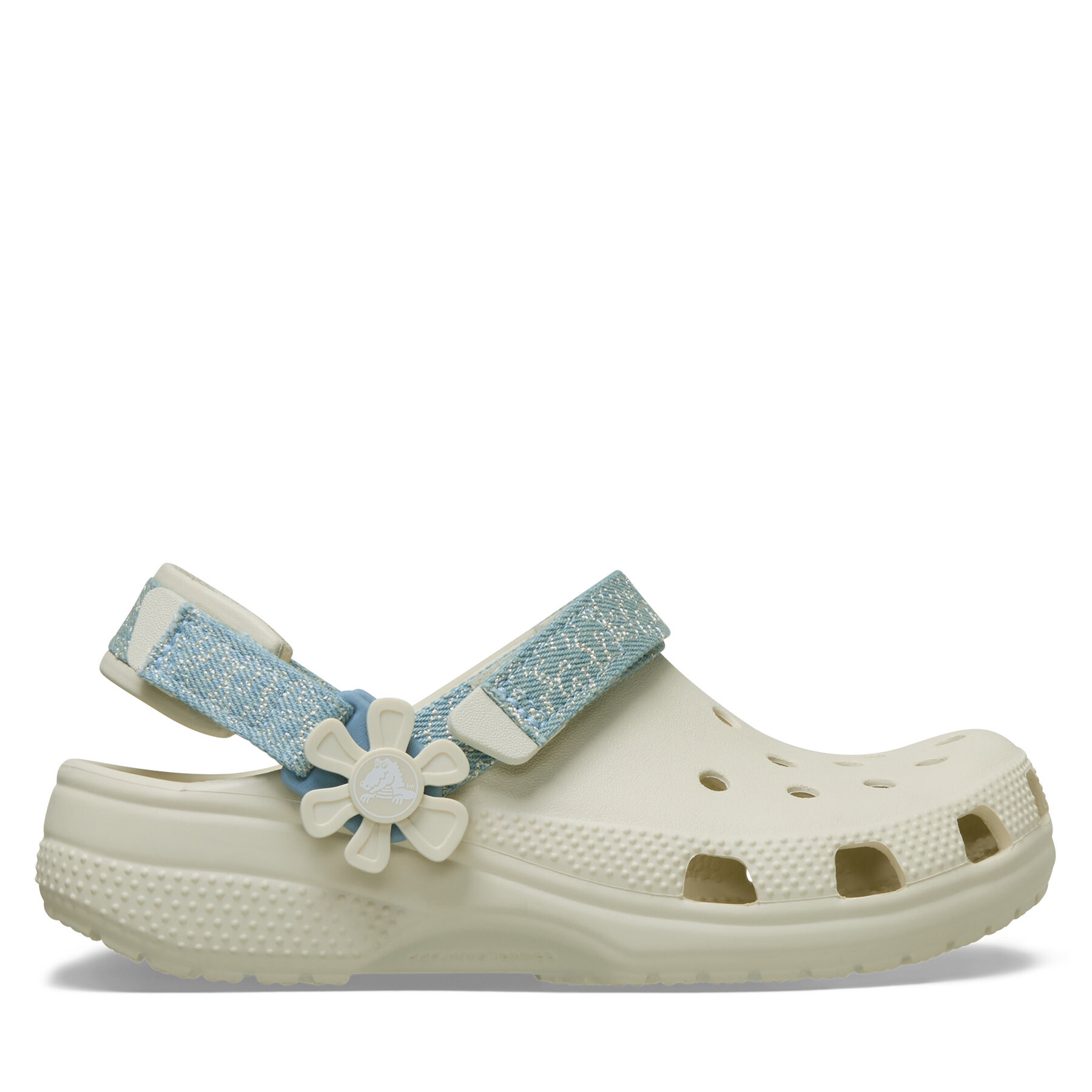 Crocs Bambino Ciabatte, Taglia 28_29, Grigio, Clsc Dnm Flwr Adj BackstrapCgK 212511, taglia : 28_29