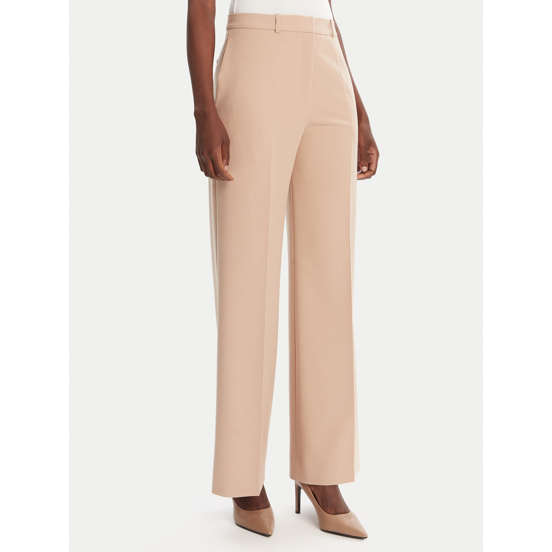 HUGO Palazzohose Hasmina 50545533 Beige Regular Fit