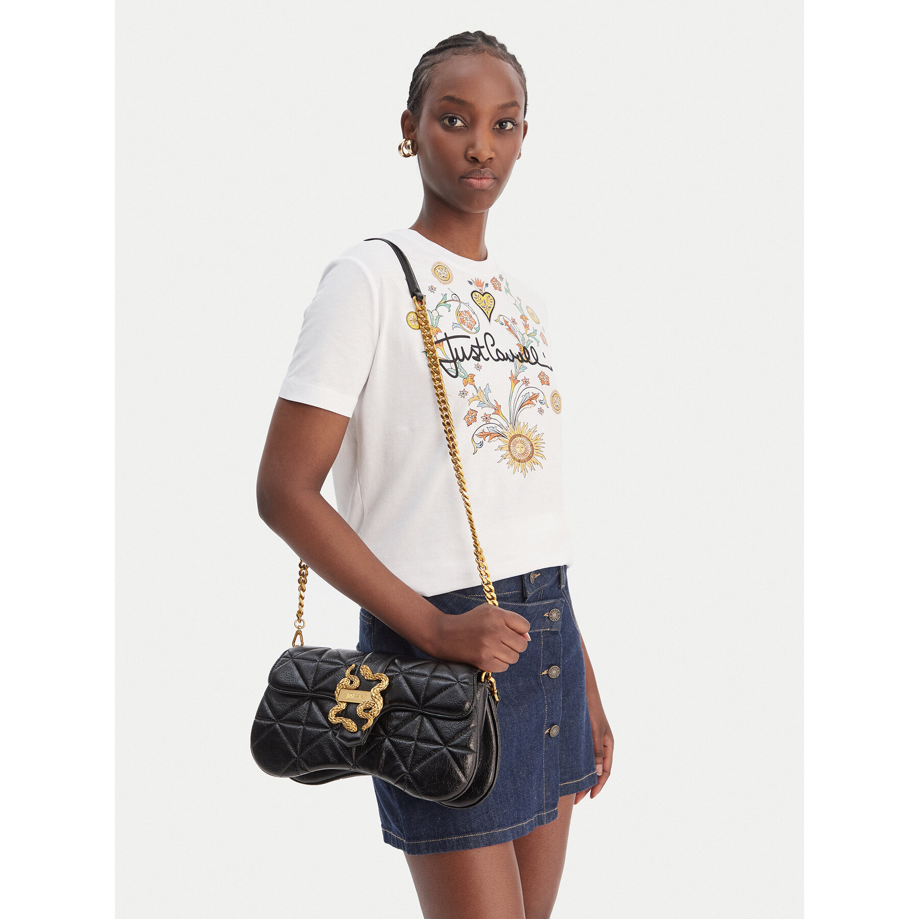 Geantă Just Cavalli 80RA4BA1 ZSD24 Negru