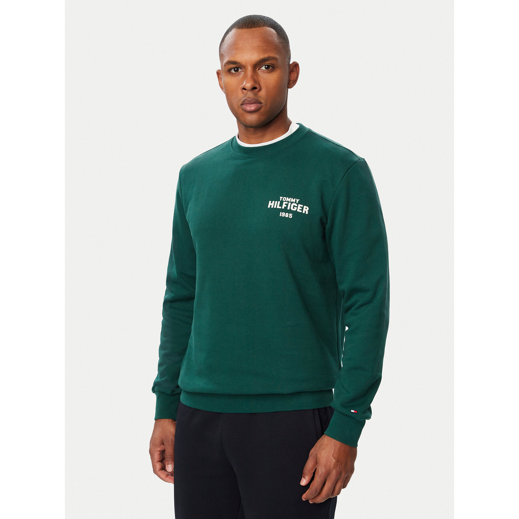 Tommy Hilfiger Sweatshirt MW0MW44938 Dunkelgrün Regular Fit