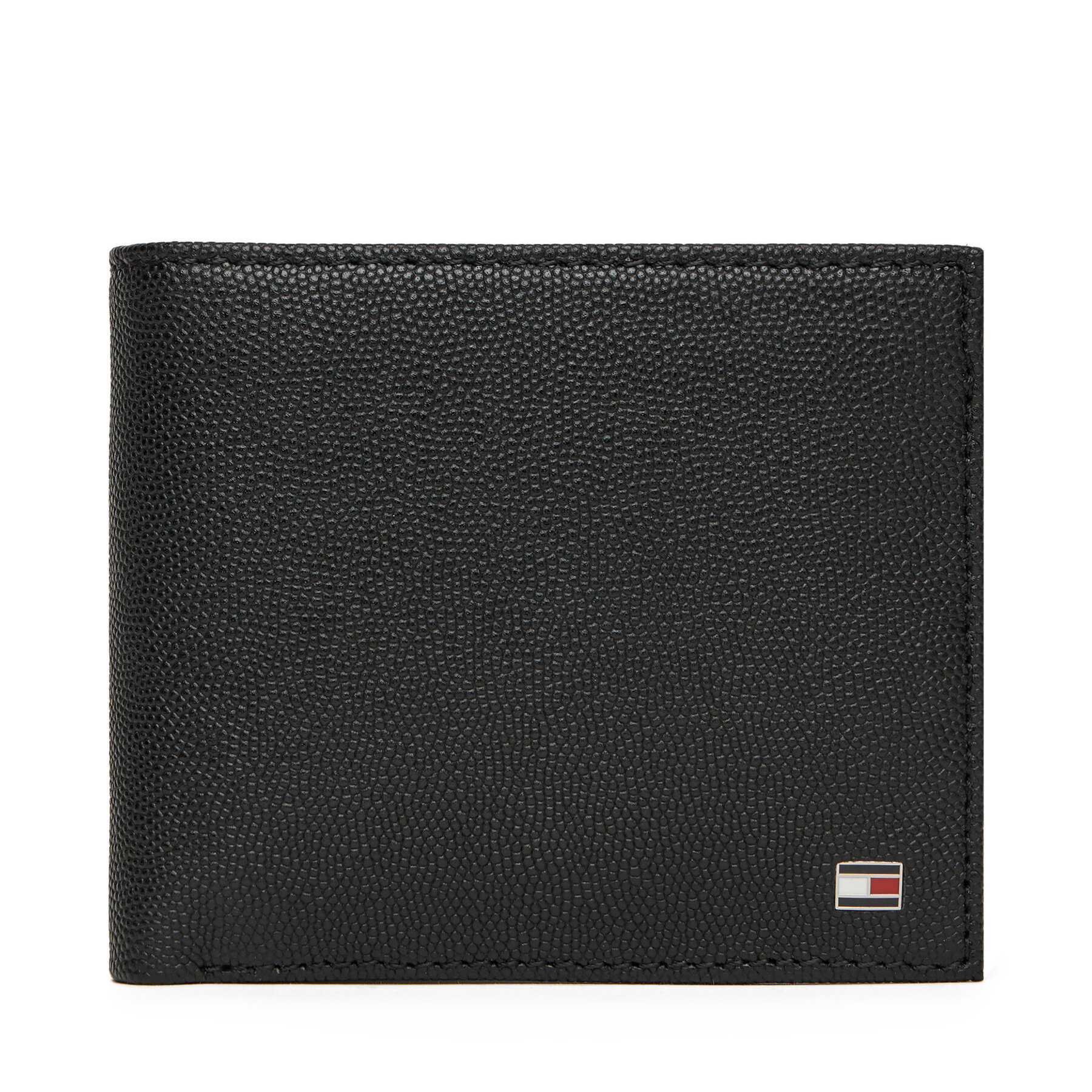 Duży Portfel Męski Tommy Hilfiger Czarny Th Flag Cc And Coin AM0AM13519