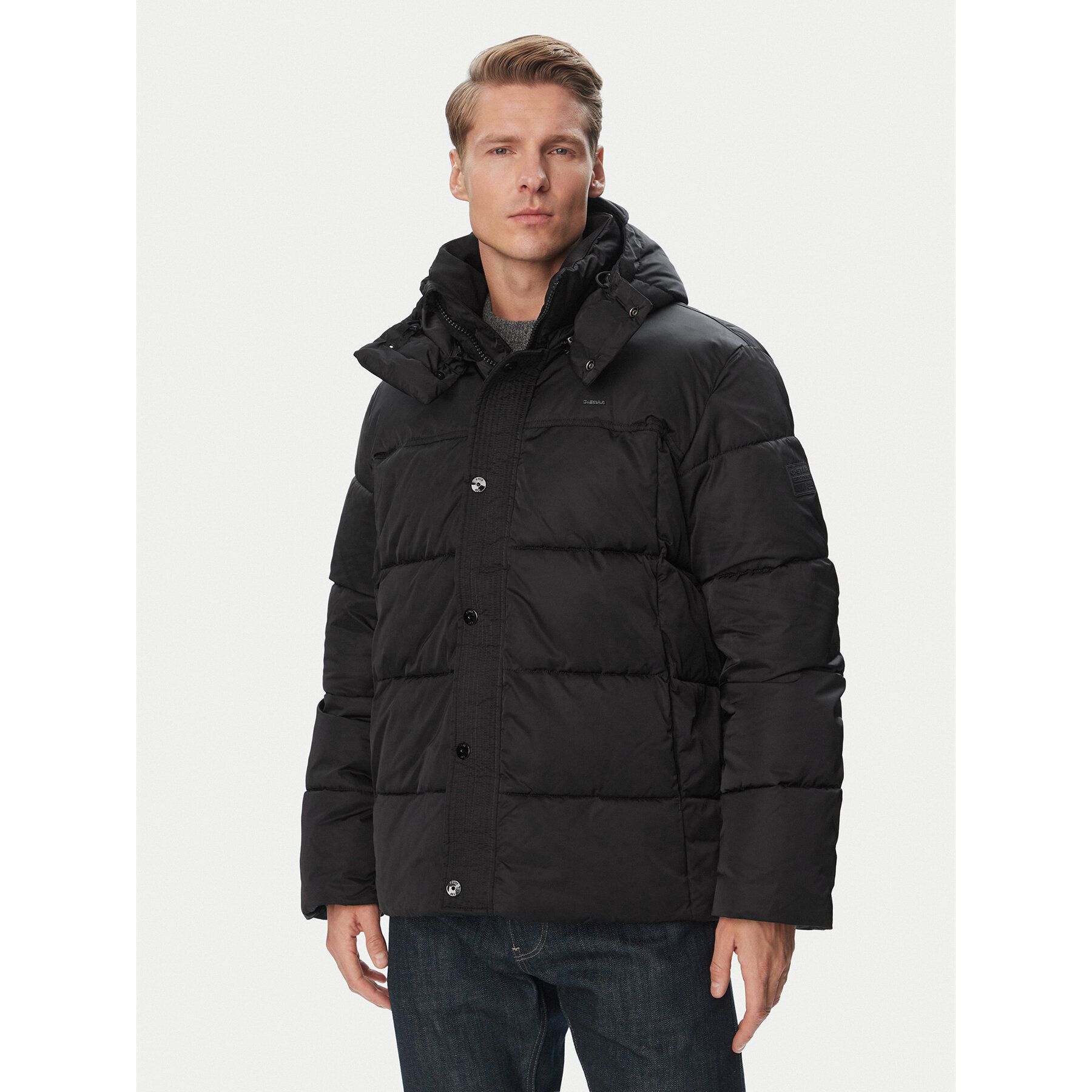 G-STAR Zimska jakna Element Pod Hod D29833-E623 Crna Regular Fit