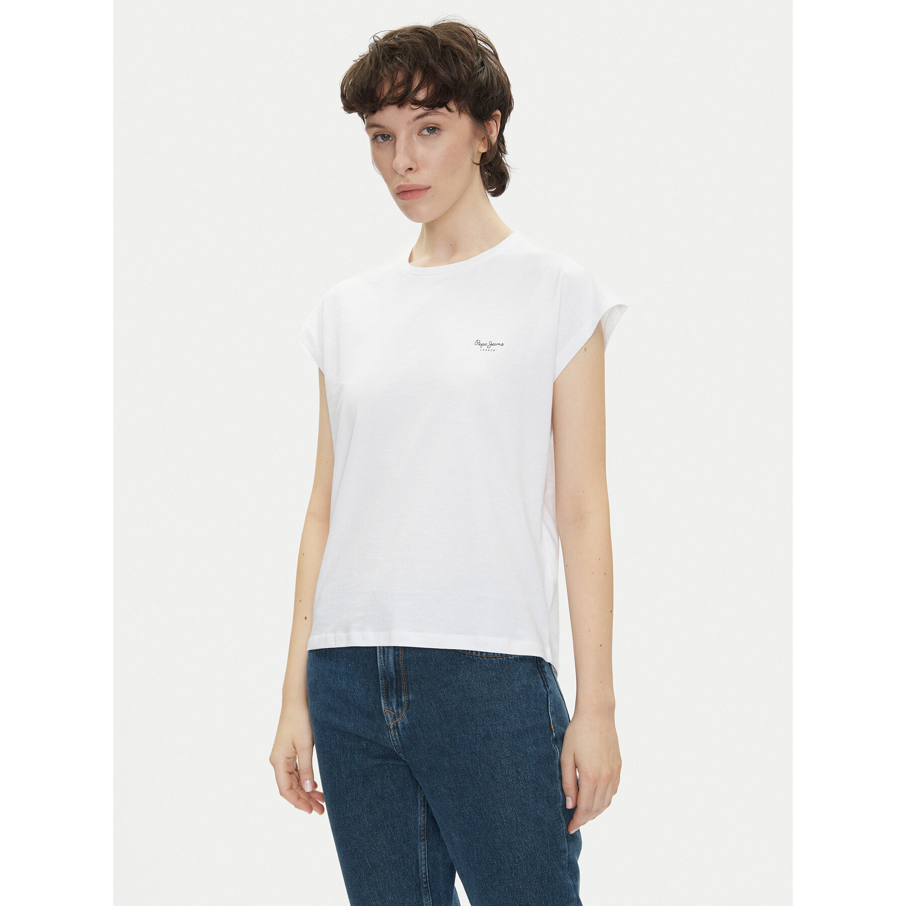 Pepe Jeans Póló Blooma PL506030 Fehér Regular Fit