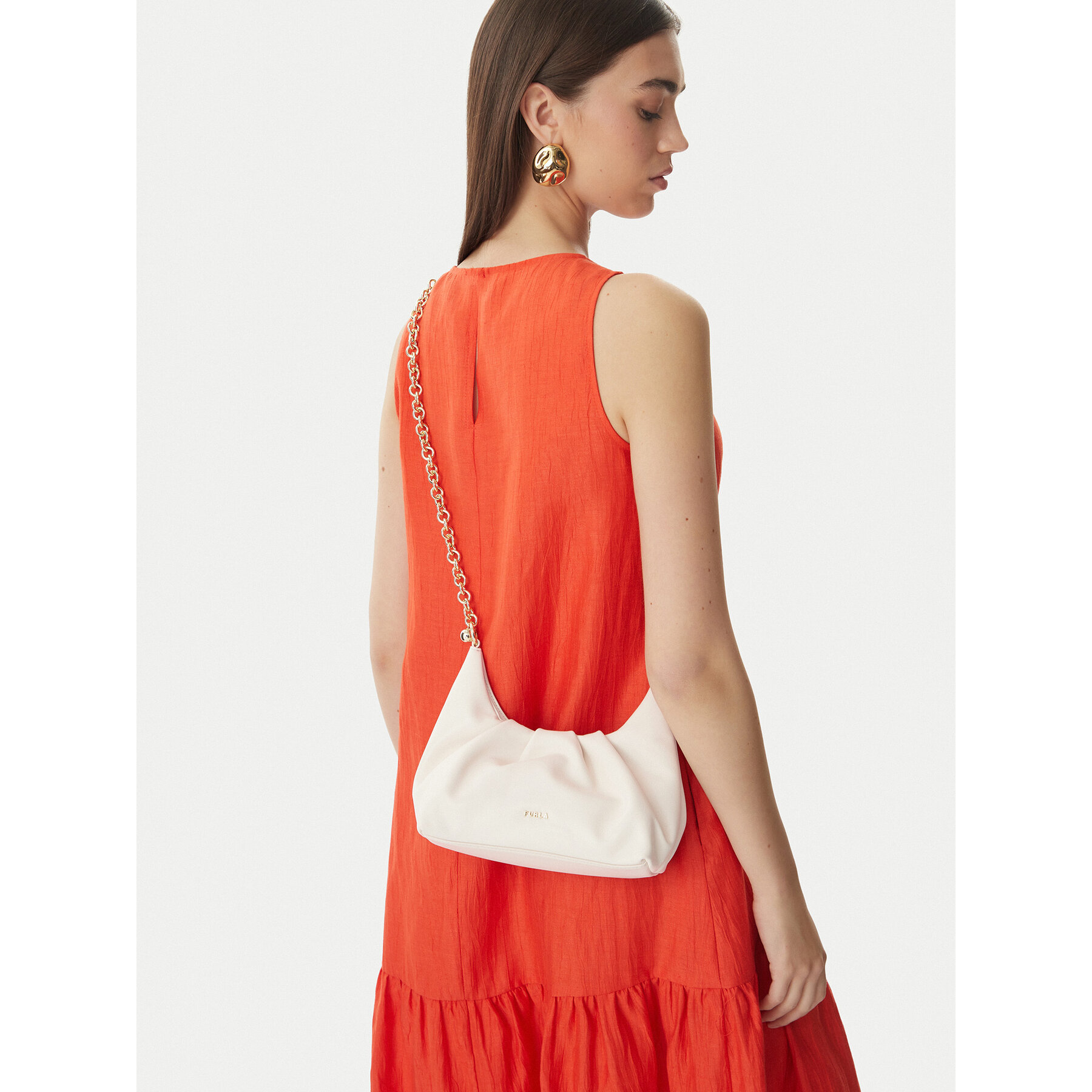 Ročna torba Furla Delia Mini WE00837 BX2269 CN PNN00 Bela