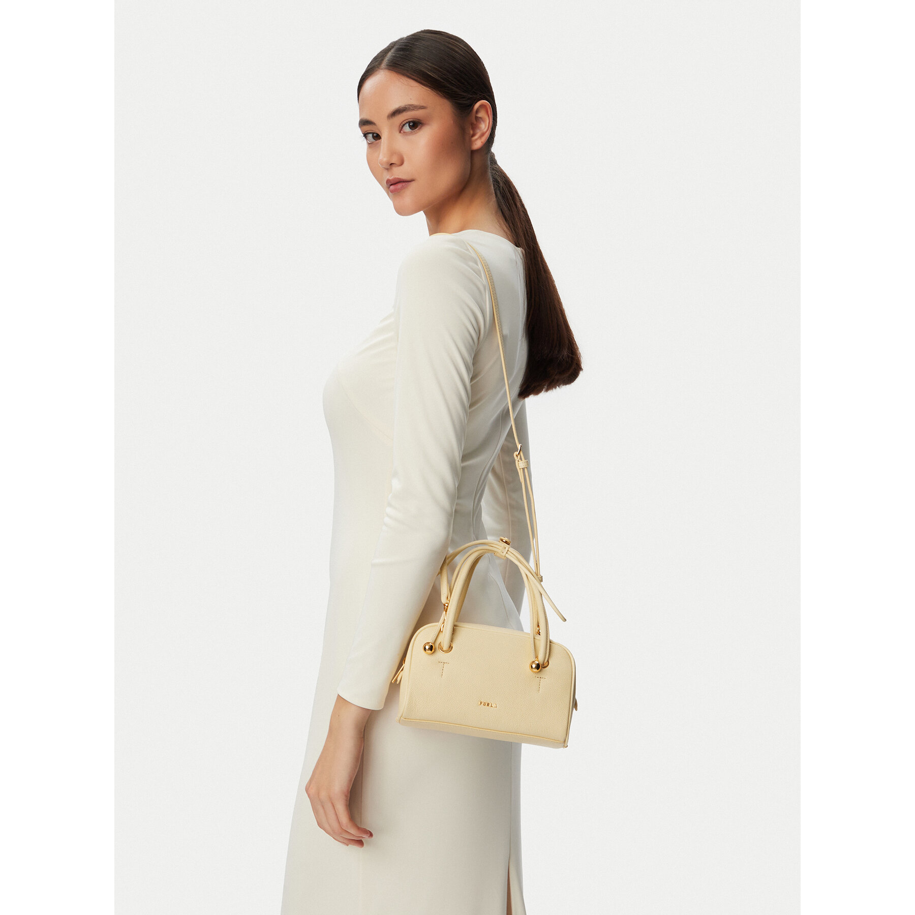 Geantă Furla Poppy Mini WE00915 BX4573 CN DFM00 Galben deschis