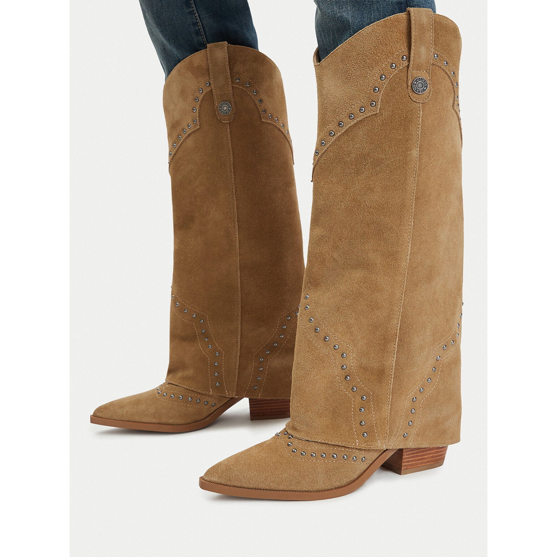 Ботуши Guess Jeans EO-TS6356-01 Тъмнобежов
