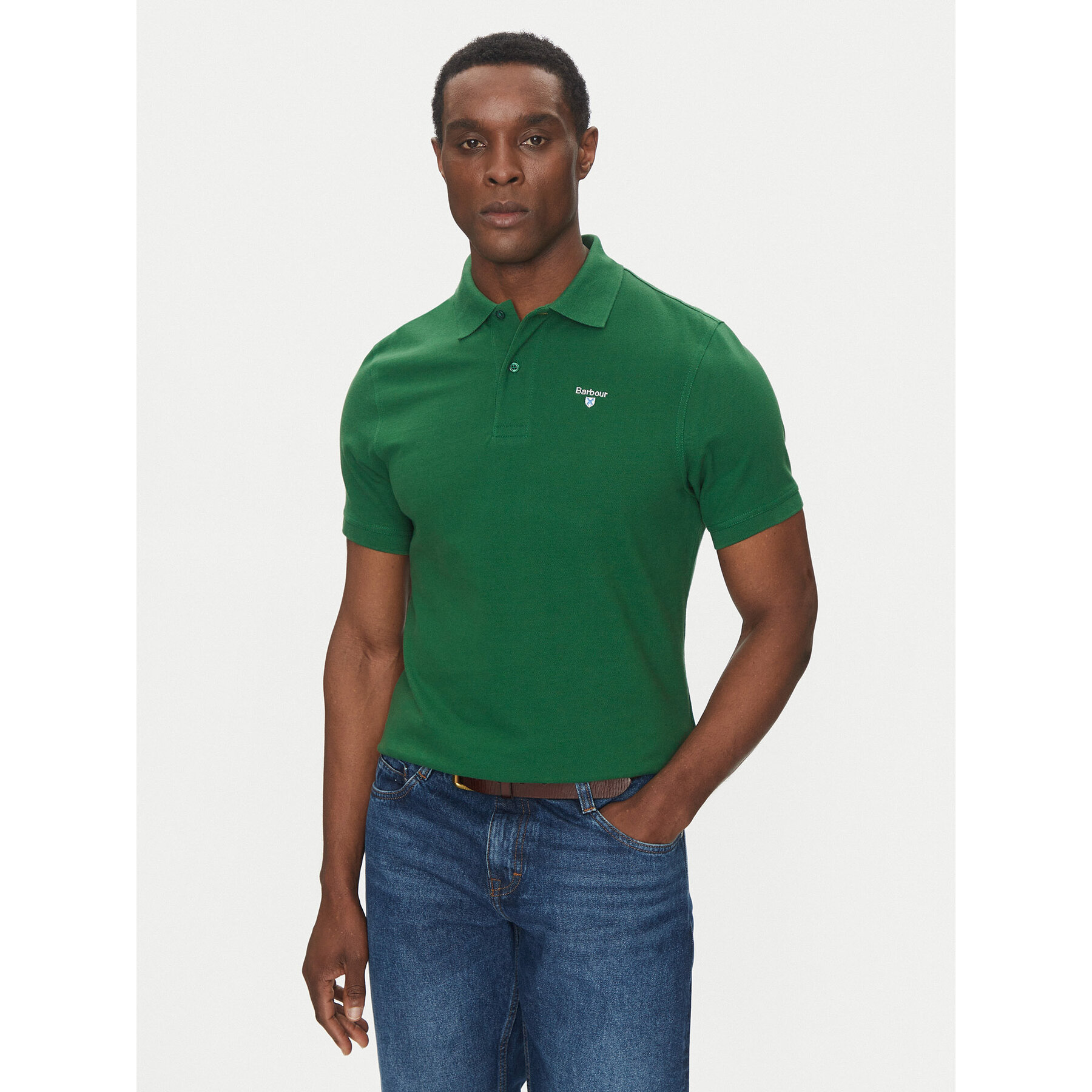 Barbour Polo Original Sports MML0358OL72 Zelena Tailored Fit