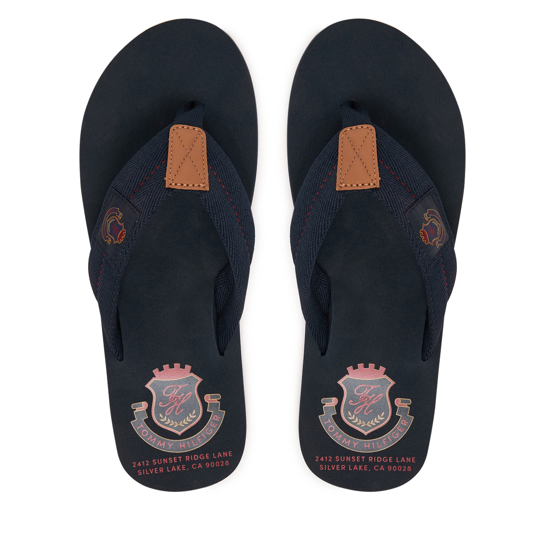 Japonke Tommy Hilfiger Patch Hilfiger Beach Sandal FM0FM05804 Mornarsko modra
