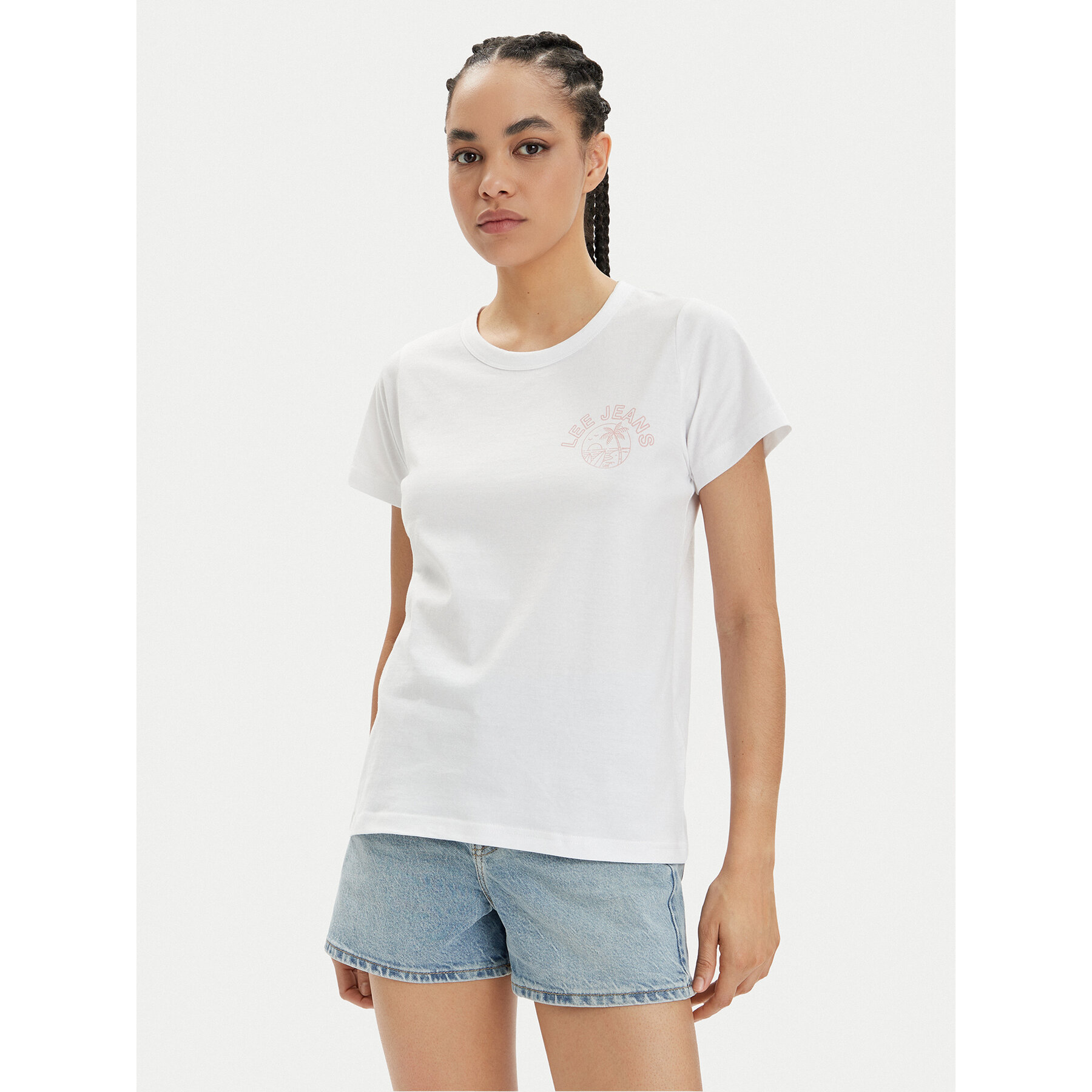 Lee T-Shirt 112350224 Λευκό Slim Fit