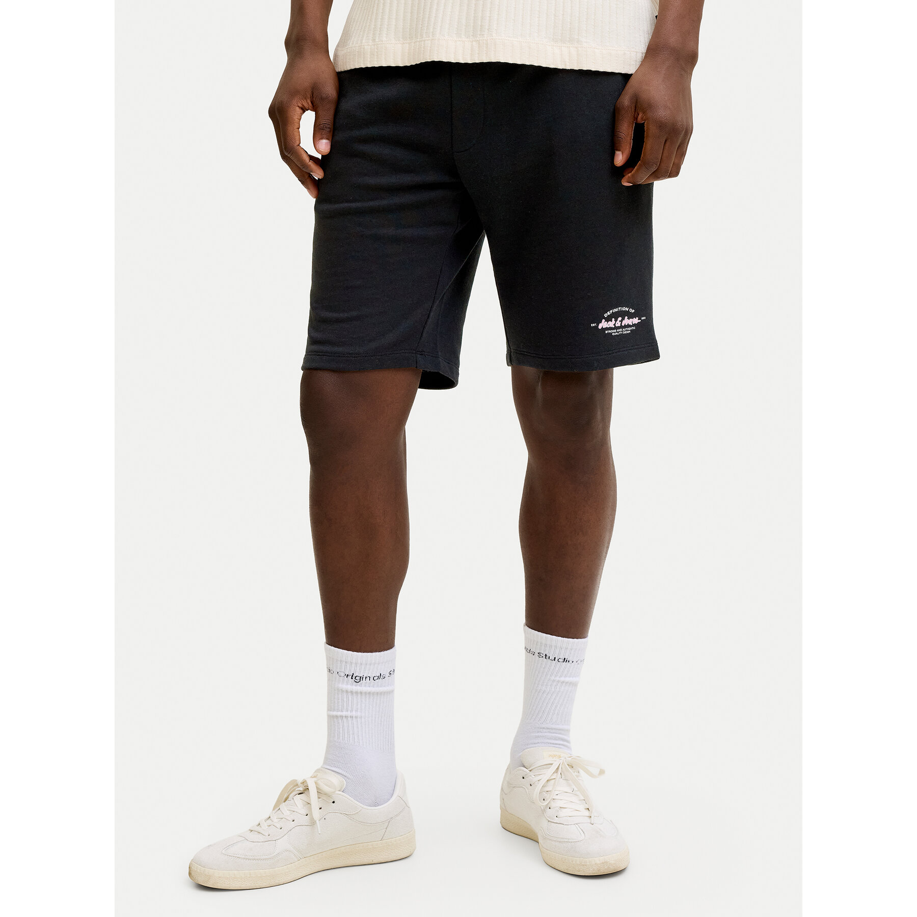 Jack & Jones Sportshorts Gordon Brandon 12292136 Schwarz Regular Fit
