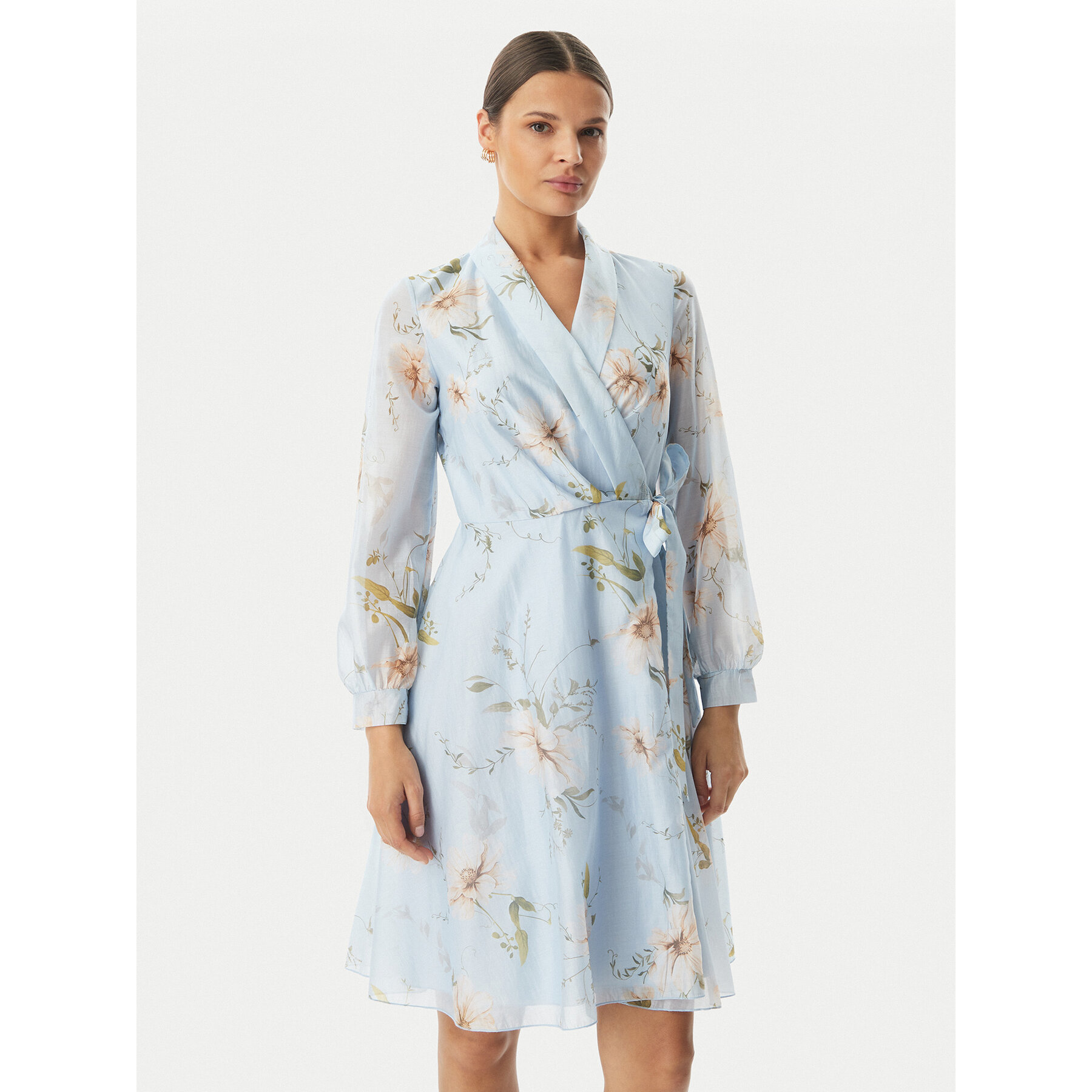 Rinascimento Coctailkleid CFC0128000003 Hellblau Regular Fit