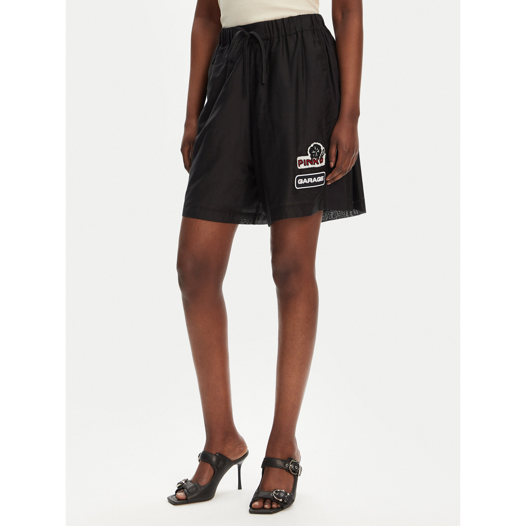 PINKO Stoffshorts Lewis 105243 A2M7 Schwarz Regular Fit