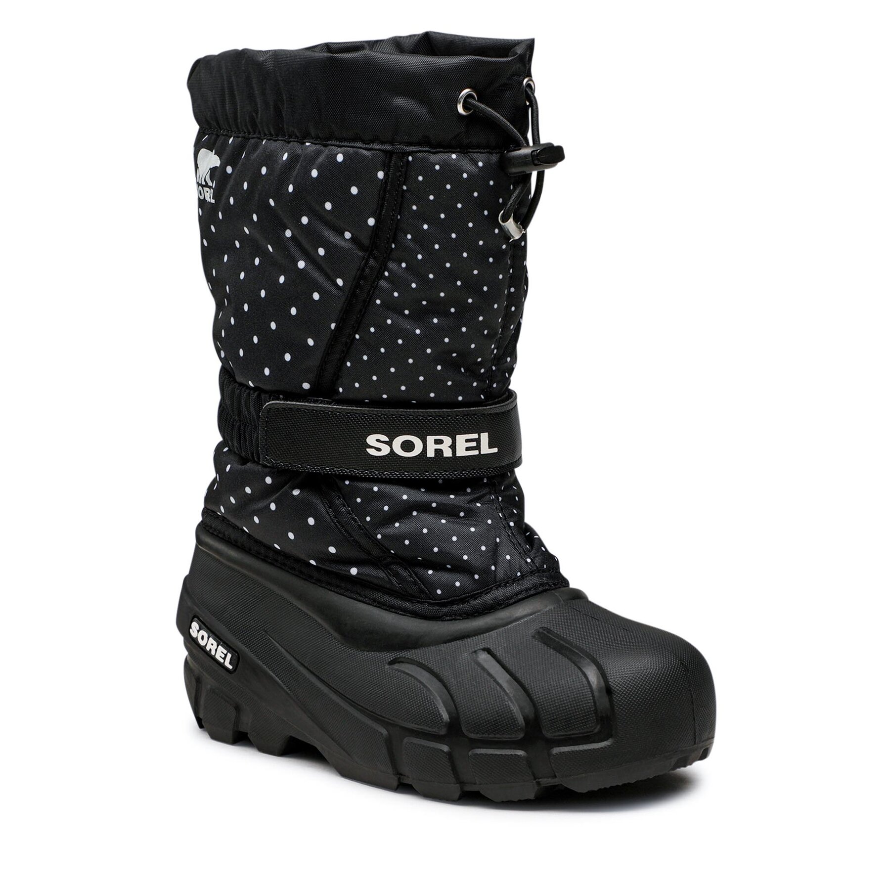 Škornji za sneg Sorel Youth Flurry Print NY3503-010 Black