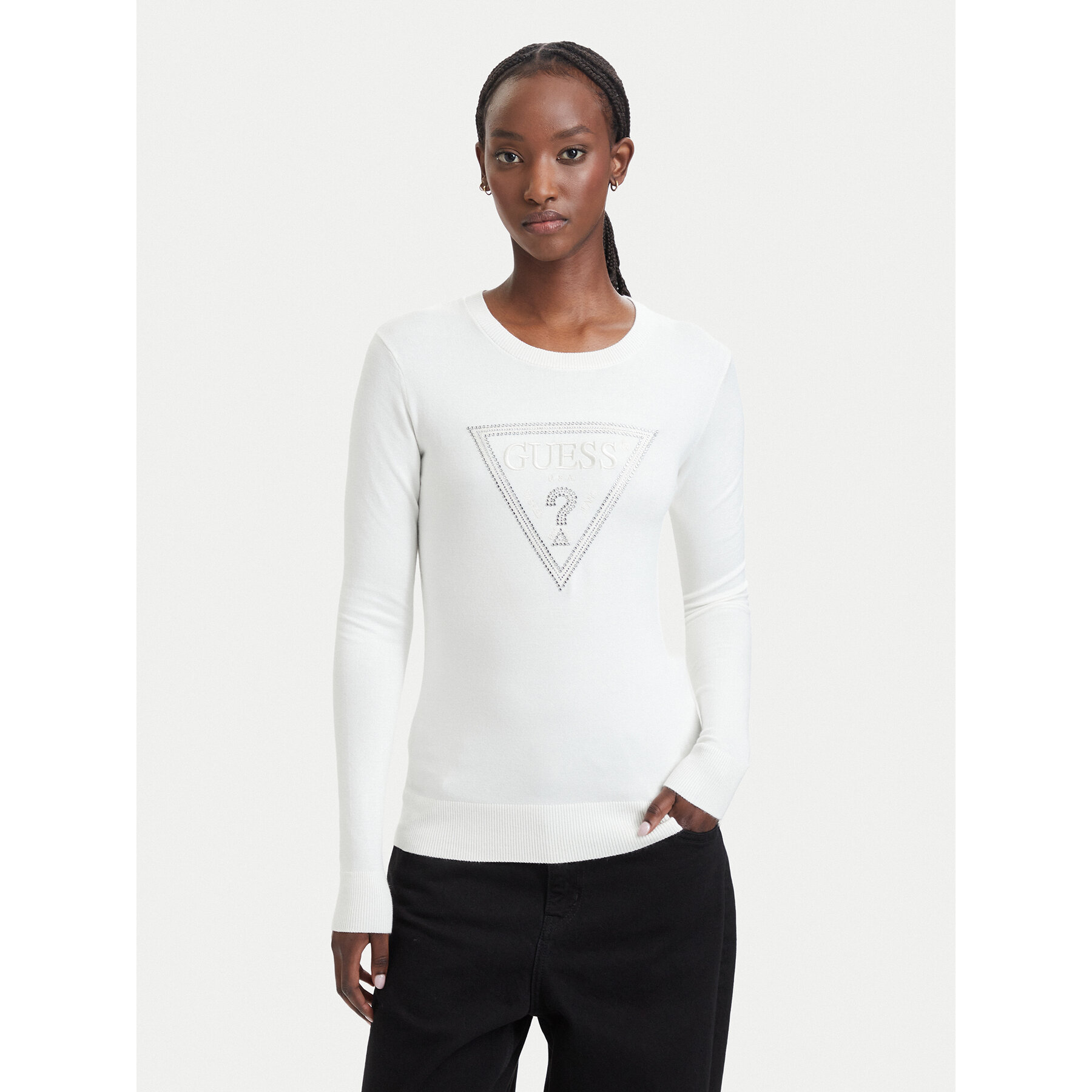 Guess Pullover W6YR28 Z0976 Creme Regular Fit