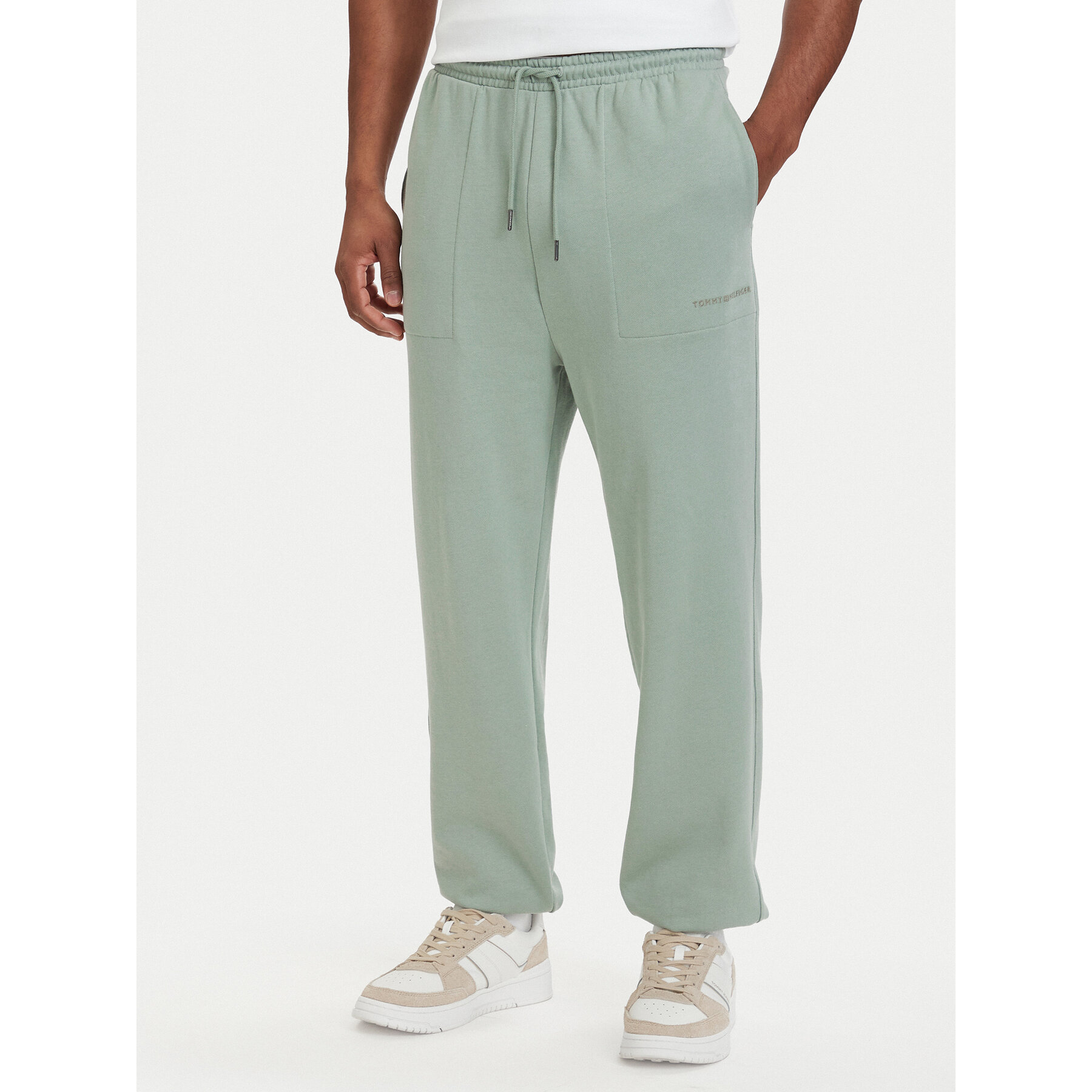 Tommy Hilfiger Jogginghose Essential UM0UM03911 Hellgrün Relaxed Fit