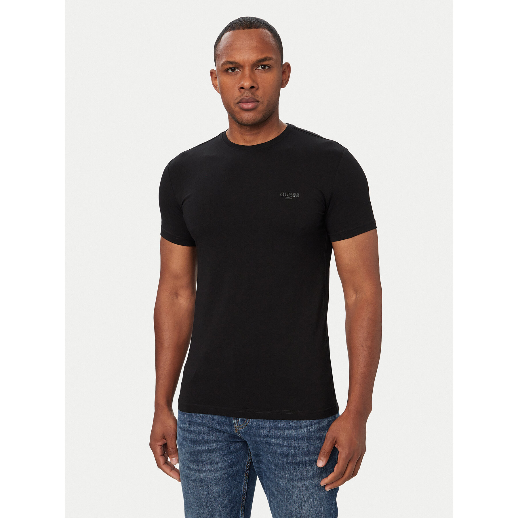 Guess T-shirt M6YI24 K3728 Crna Extra Slim Fit