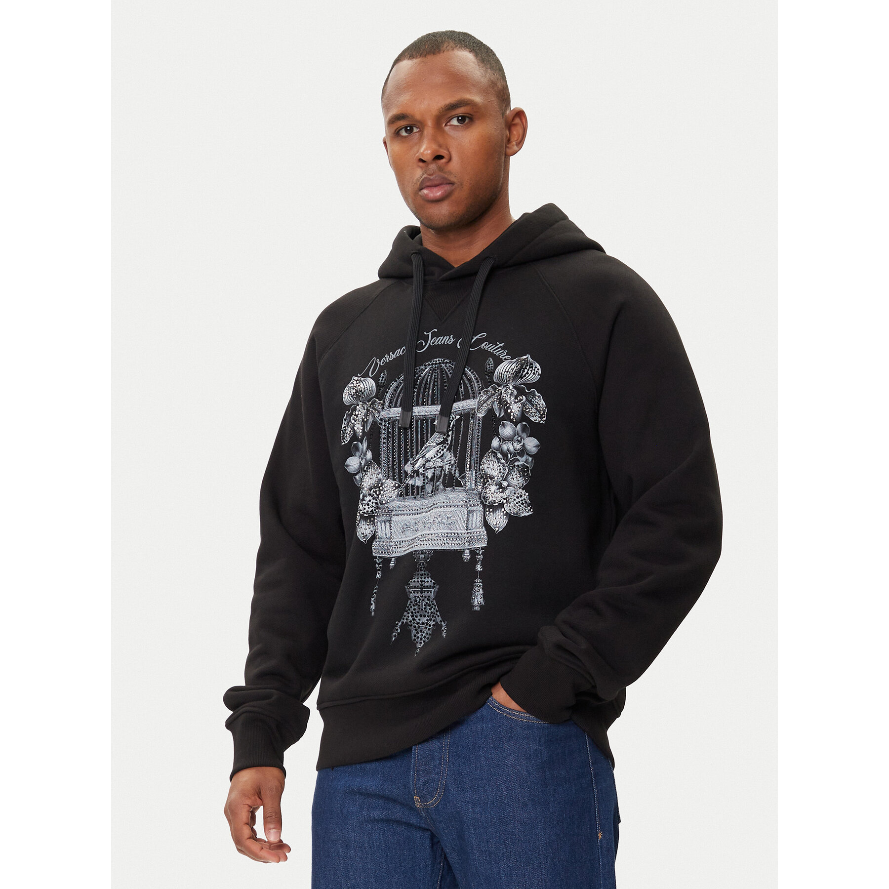 Versace Jeans Couture Sweatshirt 79GAIP08 CF07P Schwarz Regular Fit