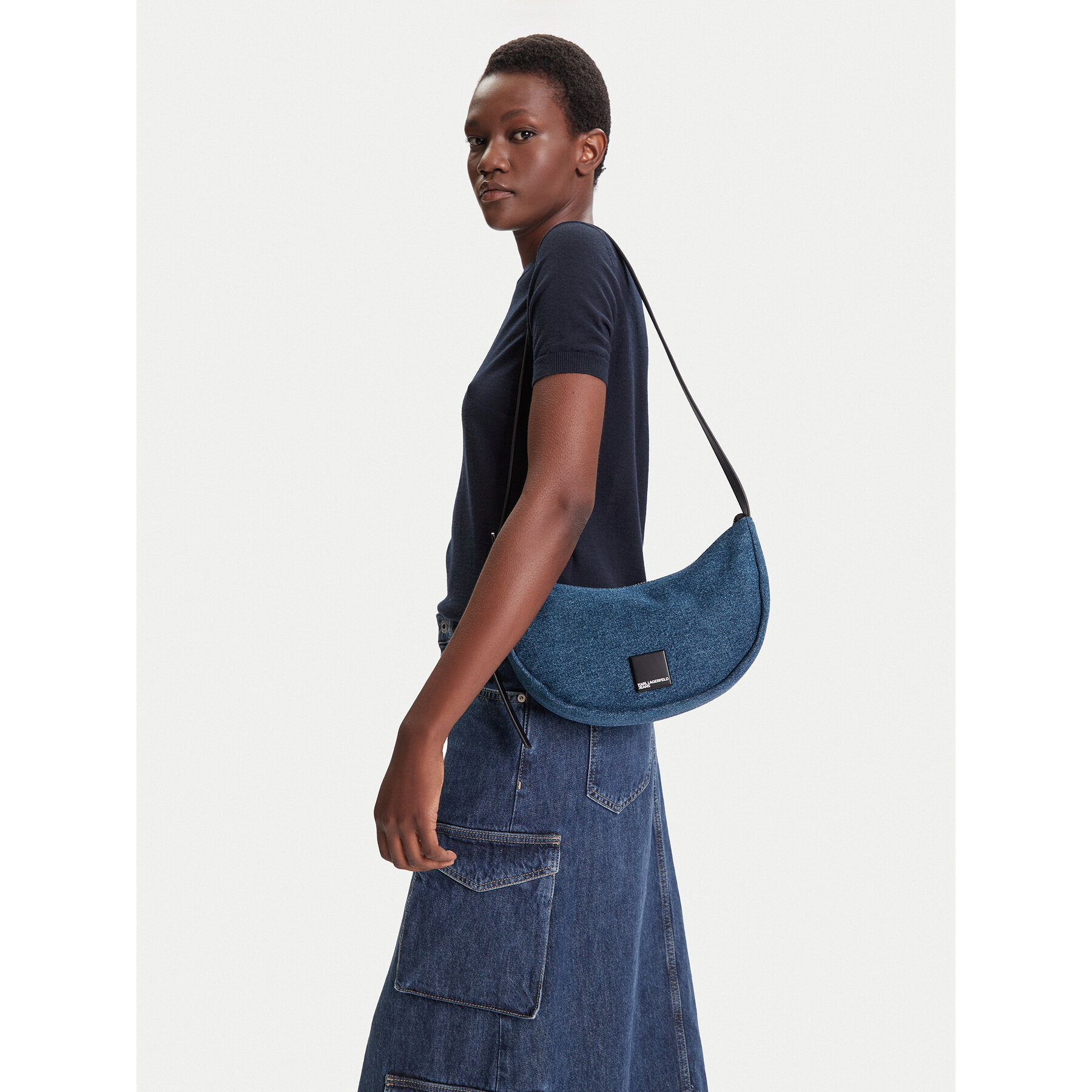 Kabelka Karl Lagerfeld Jeans A3W30209 Modrá