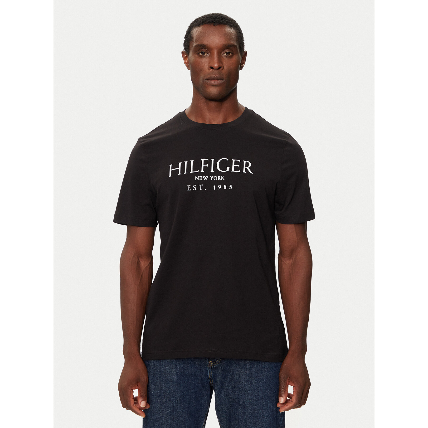 Tommy Hilfiger T-Shirt MW0MW36499 Μαύρο Regular Fit