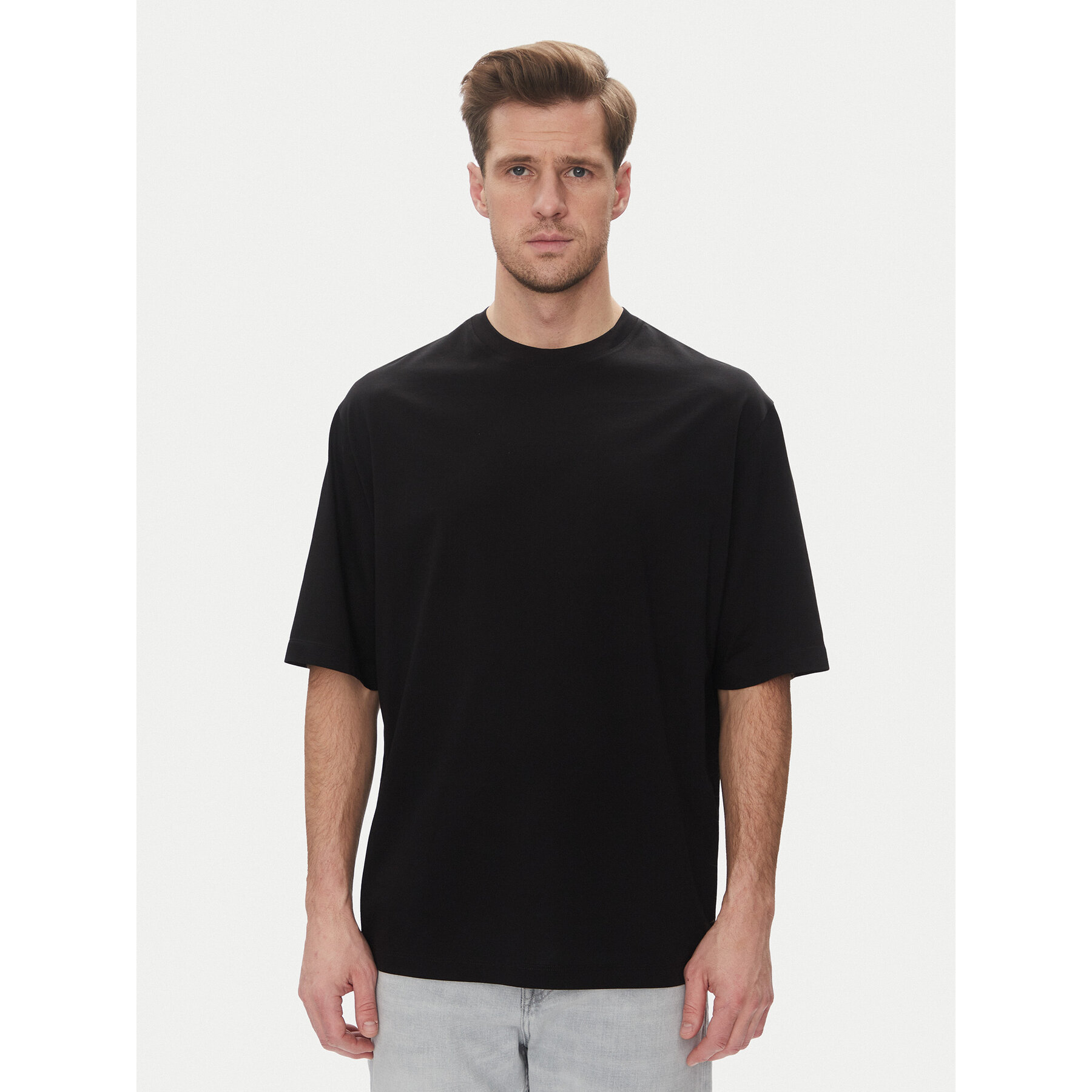 Armani Exchange Póló XM000576 AF10364 UC001 Fekete Loose Fit