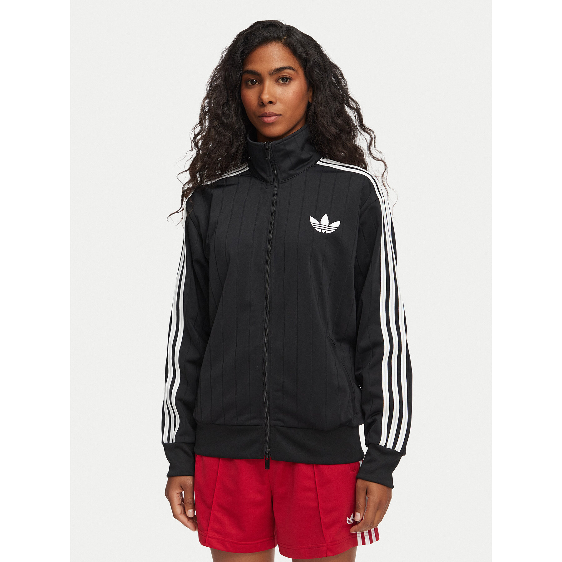 adidas Sweatshirt Pinstripe Firebird KS6786 Schwarz Loose Fit