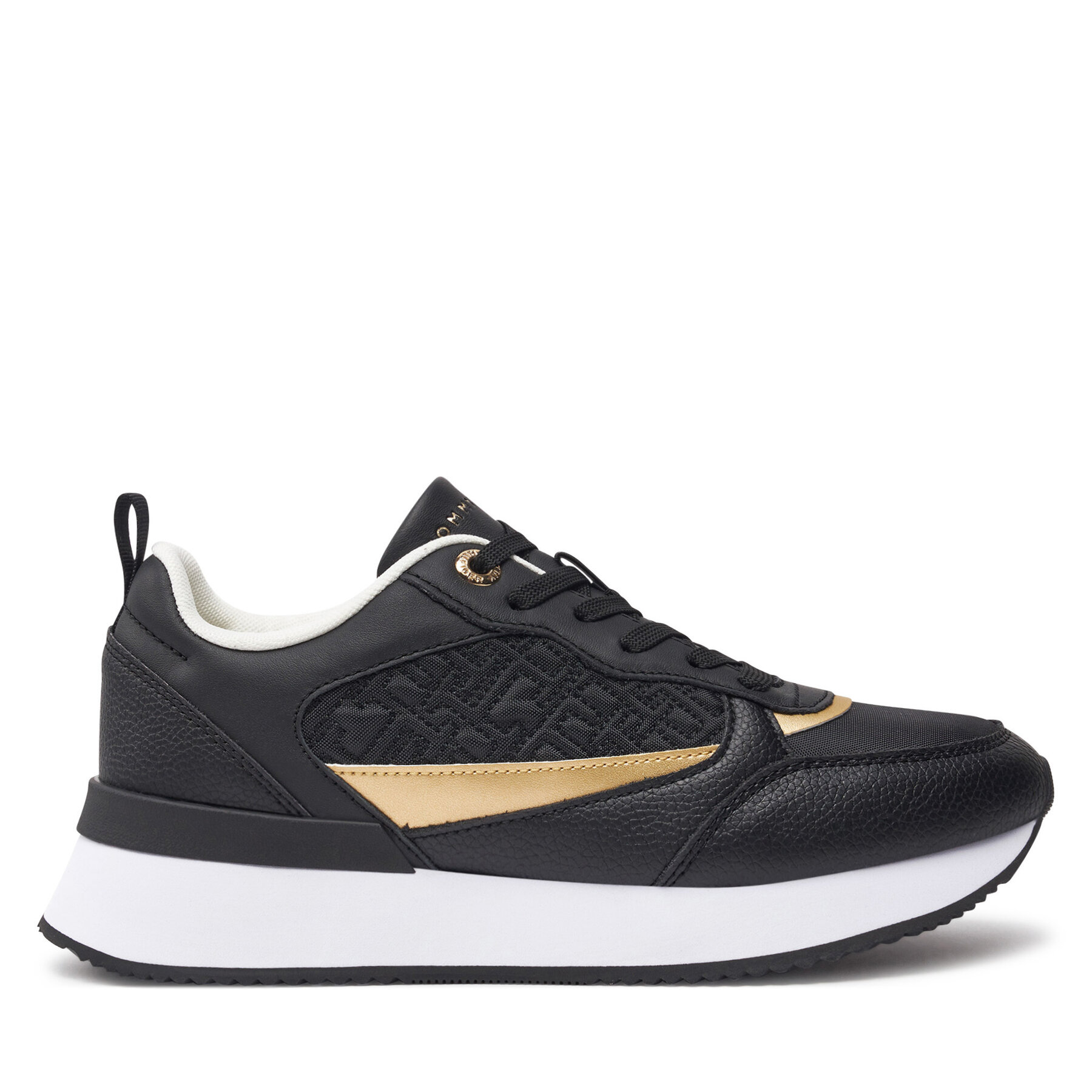 Sportcipők Tommy Hilfiger Mongram Runner FW0FW08248 Fekete akciós termékkép 1