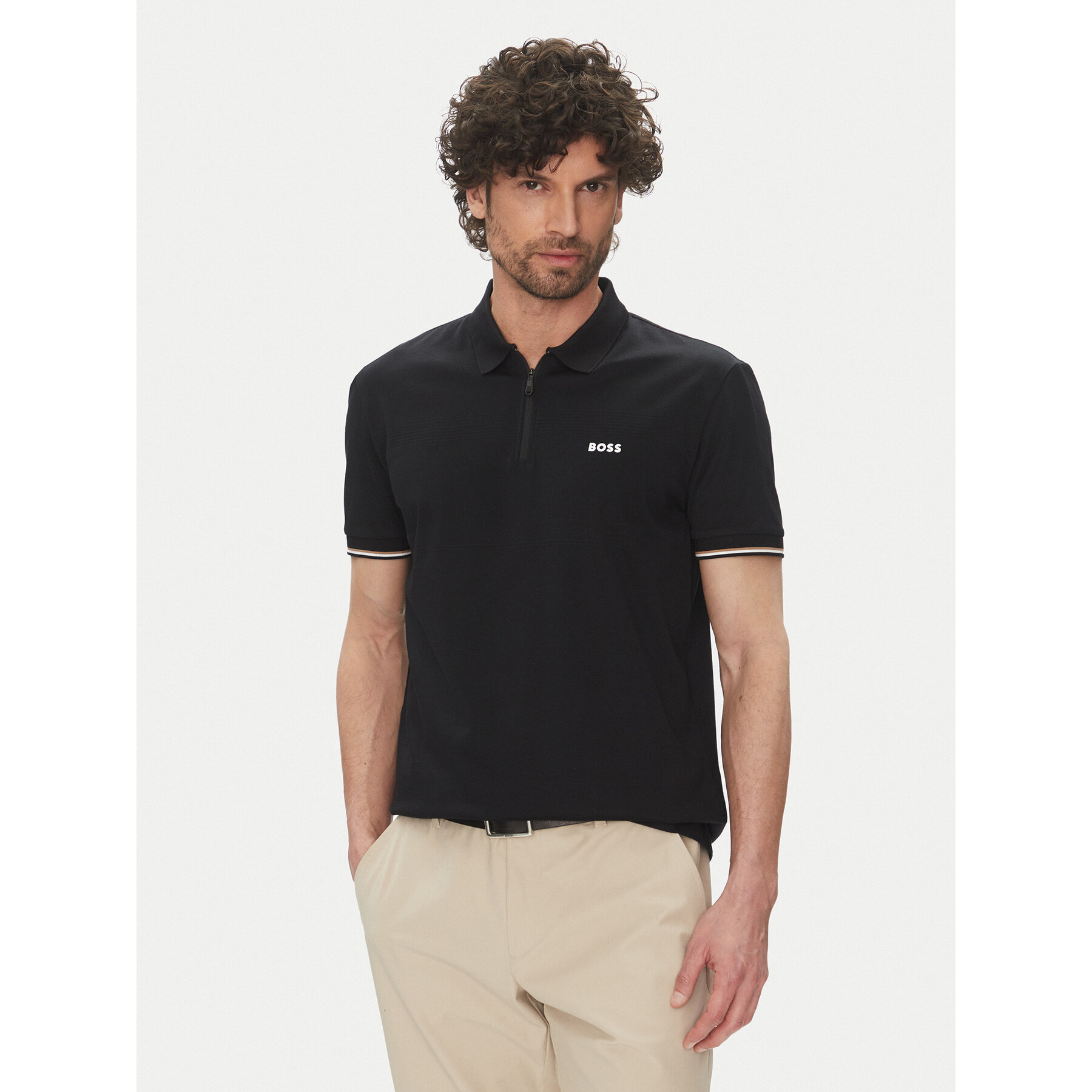 BOSS Polo Philix Pima 50538177 Nero Regular Fit