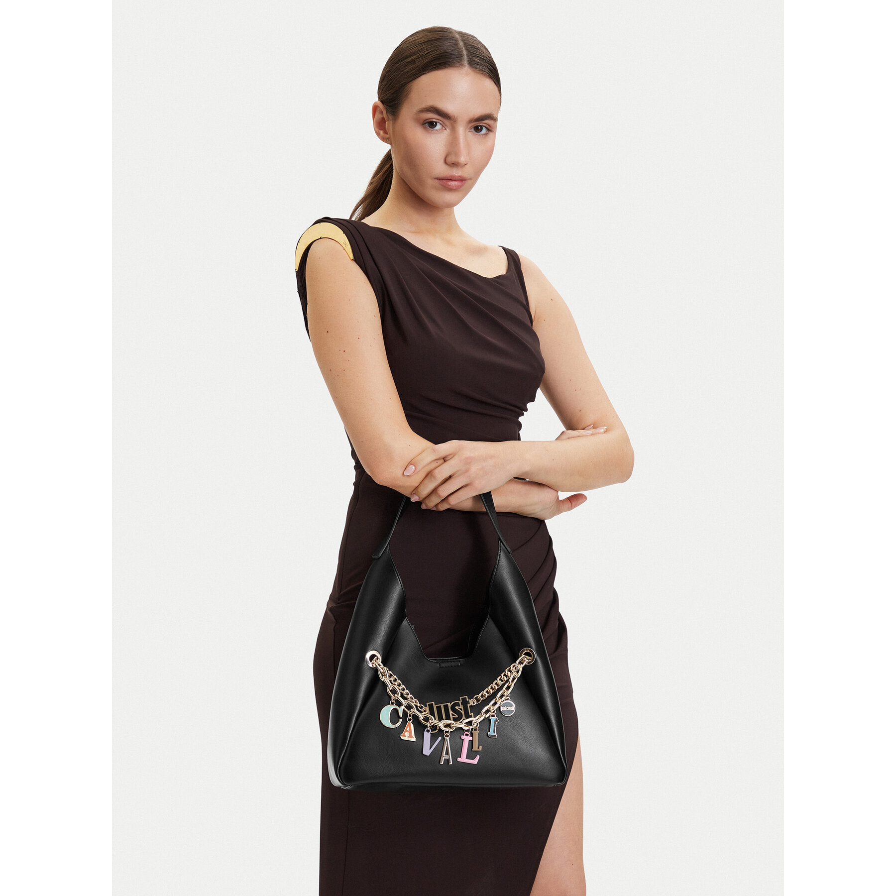 Geantă Just Cavalli 80RA4BE5 ZSD85 Negru