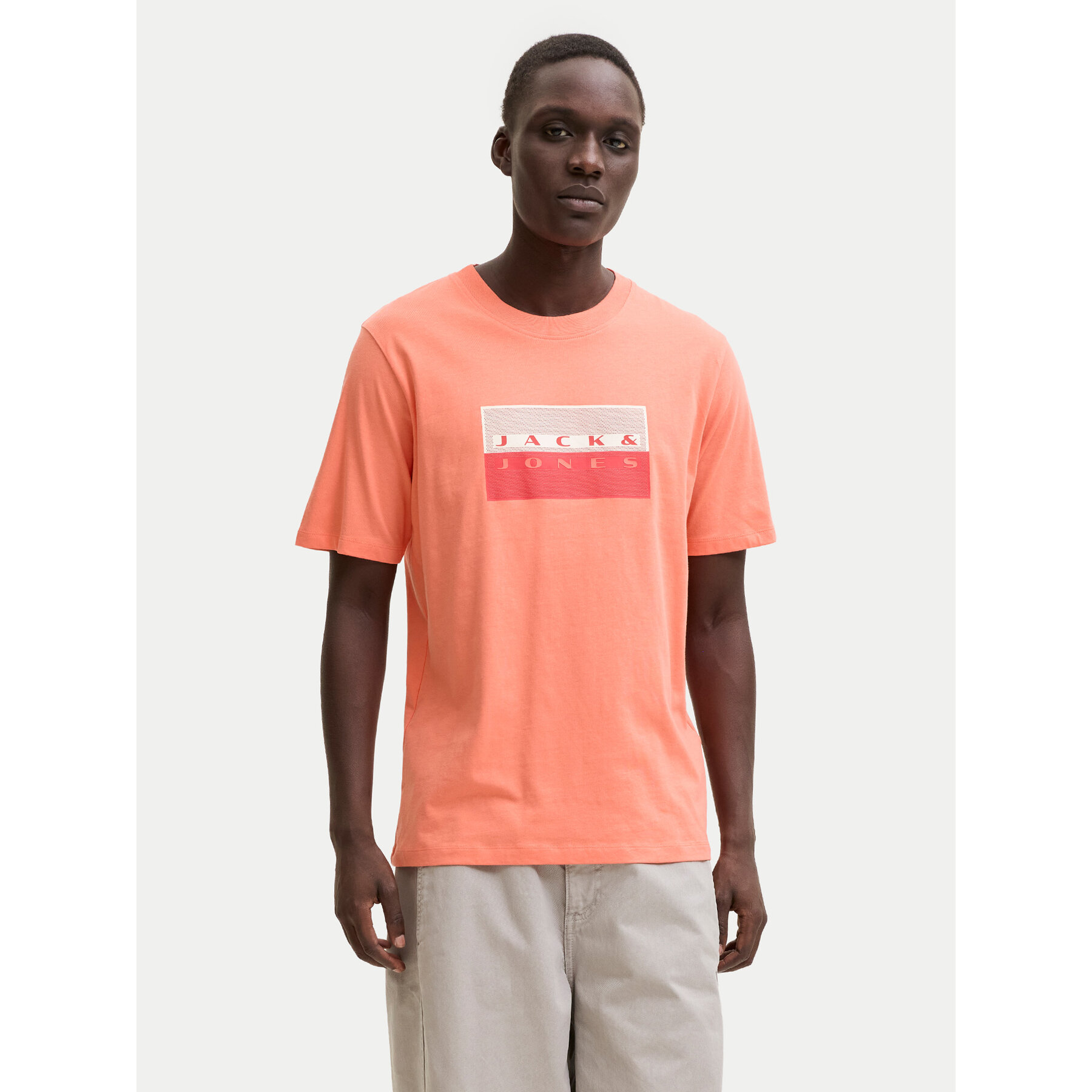 Jack & Jones T-shirt Fusion Dots 12289863 Ružičasta Regular Fit