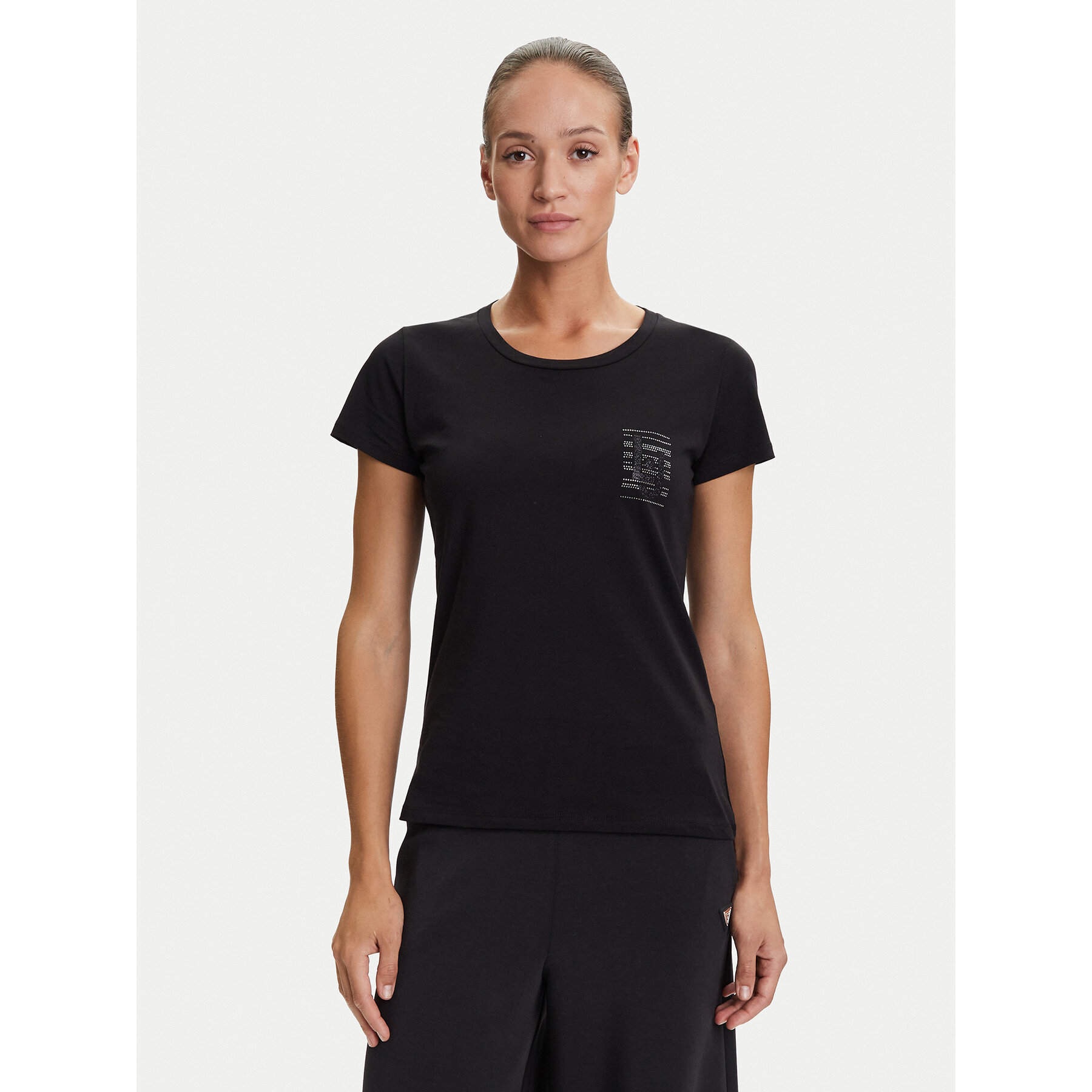 Liu Jo Sport T-Shirt TF5287 JS923 Schwarz Regular Fit