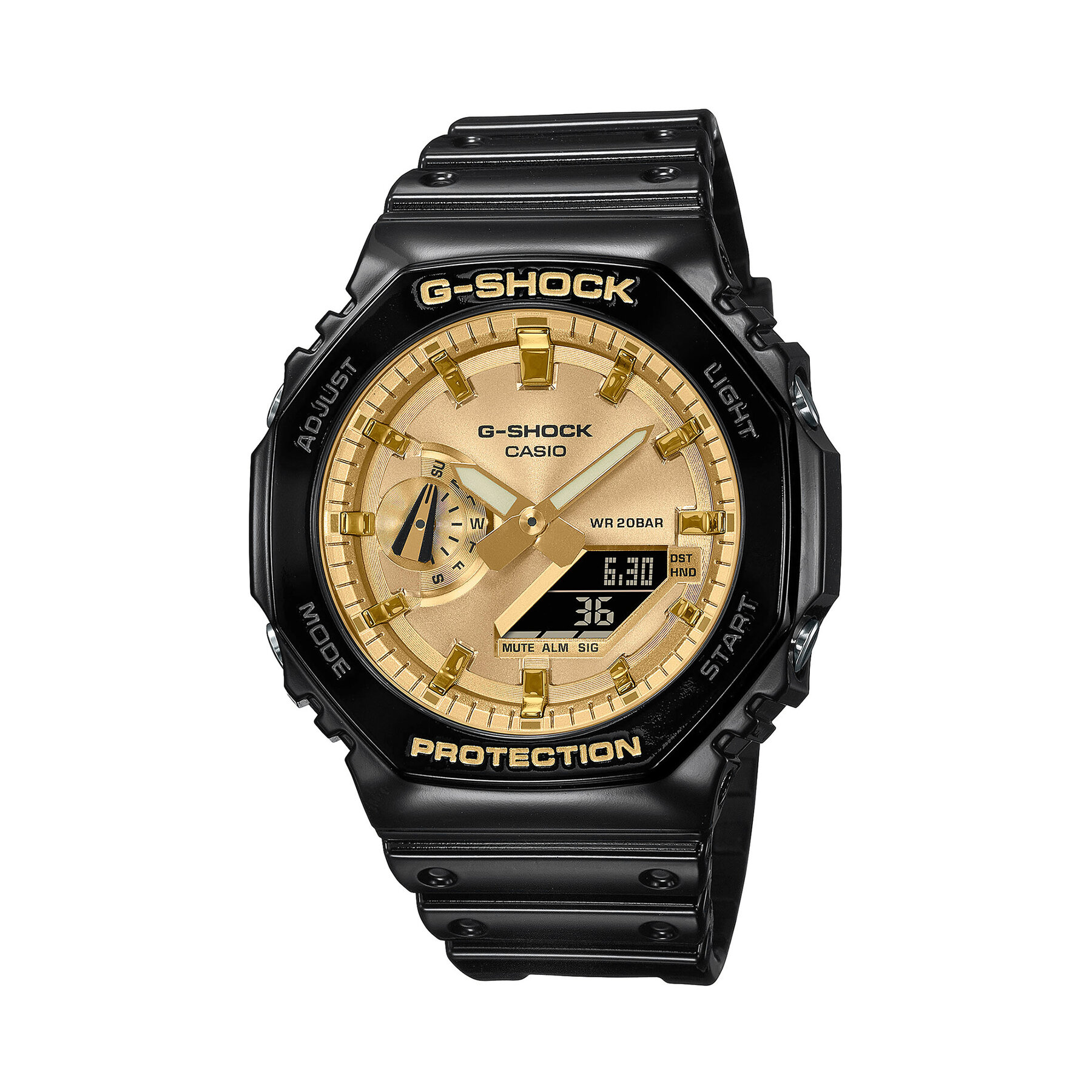 Ročna ura G-Shock Octagon GA-2100GB-1AER Črna