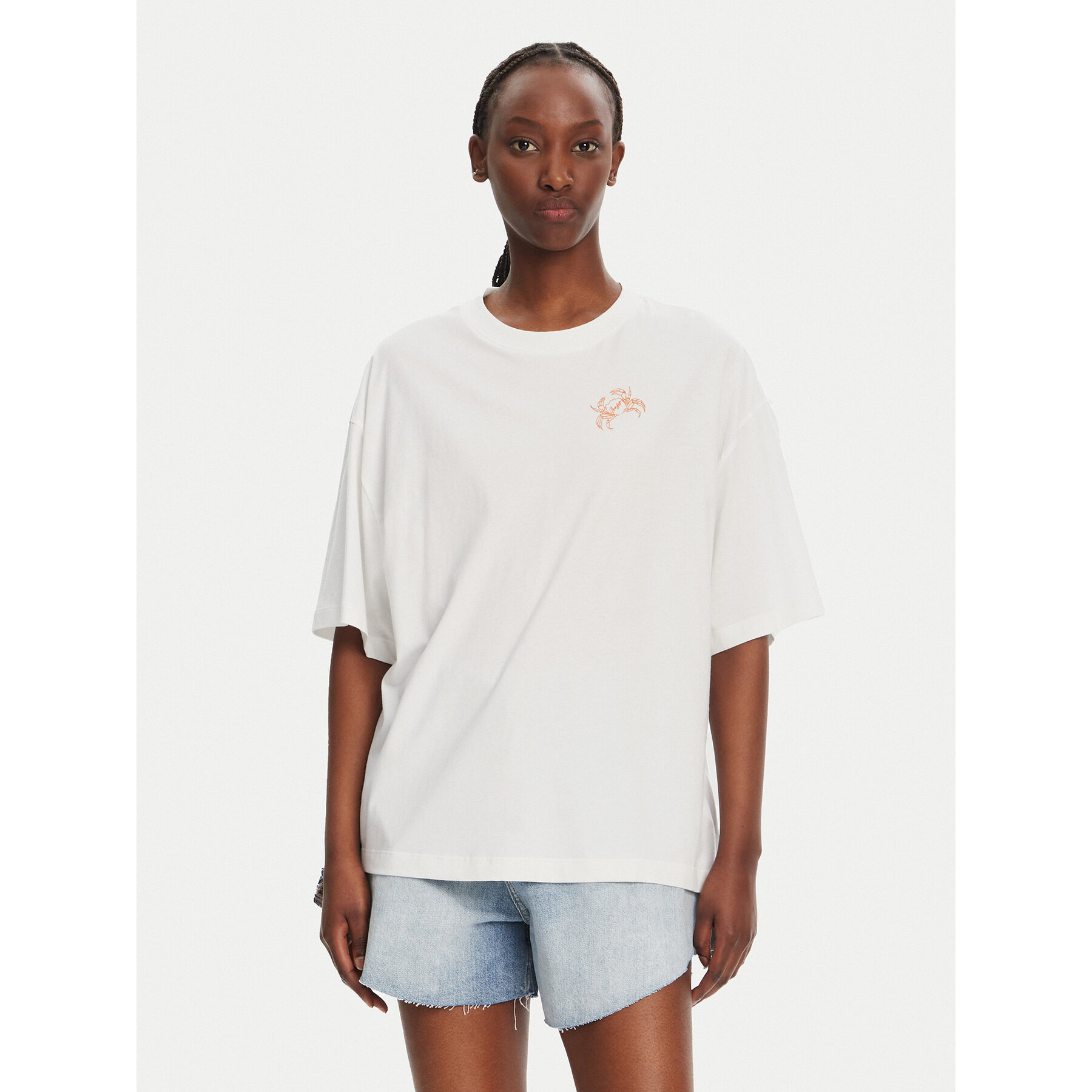 BOSS Póló C/Eboyfriend/4 50540441 Fehér Oversize