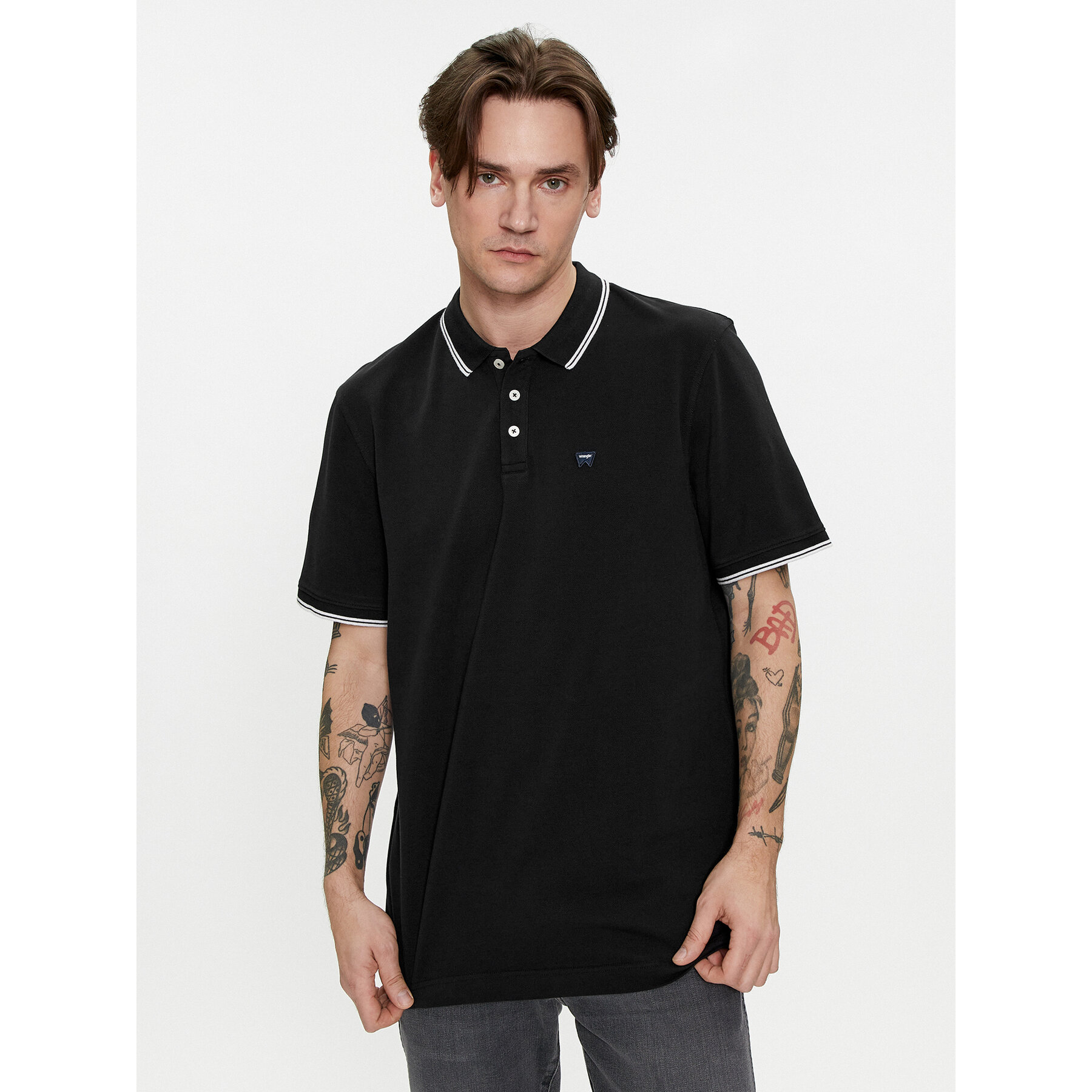 Wrangler Polo 112350404 Nero Regular Fit