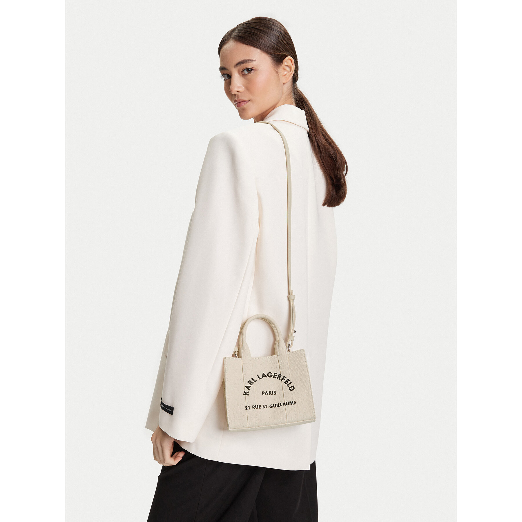 Дамска чанта KARL LAGERFELD A3W50118 Екрю