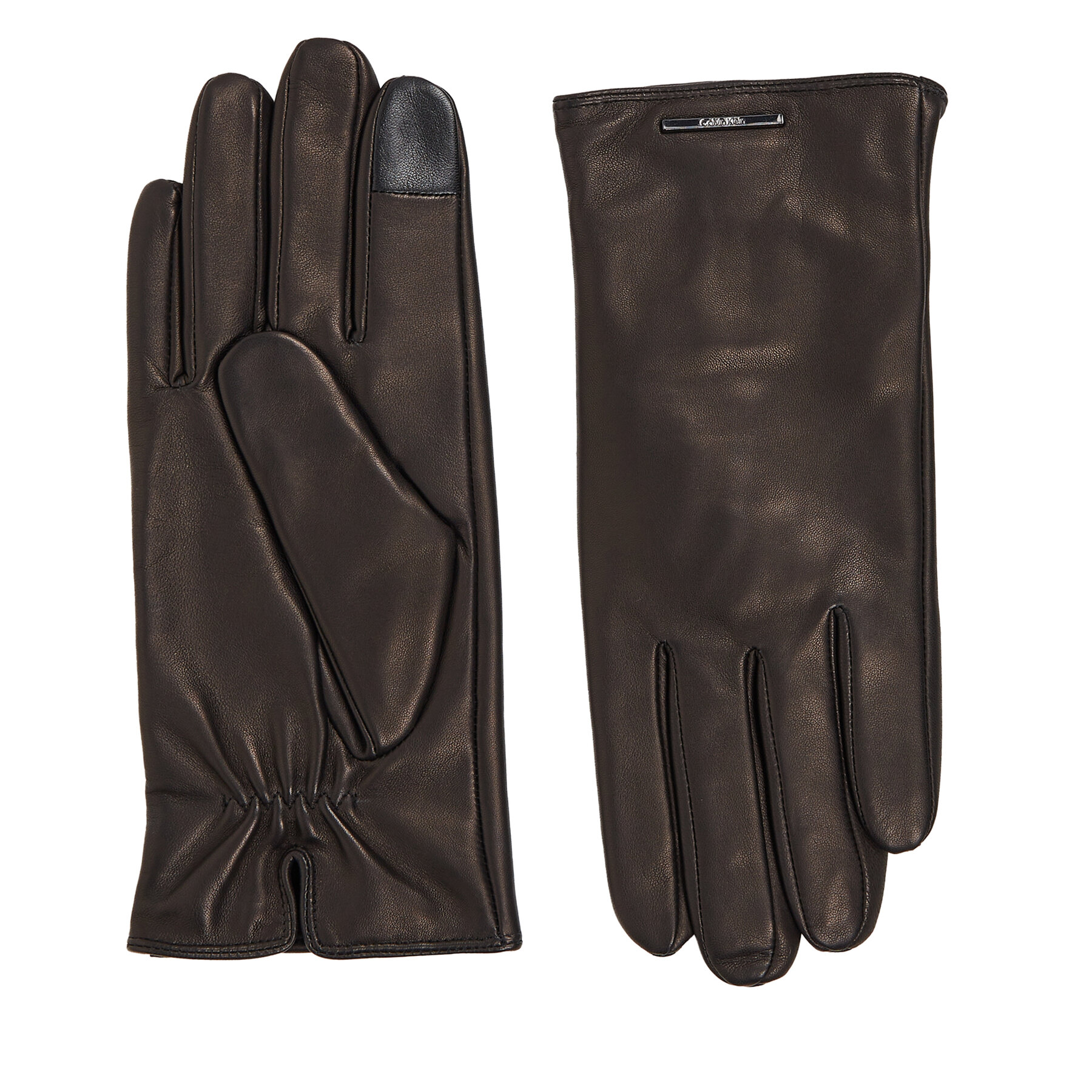 Moške rokavice Calvin Klein Modern Bar Leather Gloves K50K511017 Ck Black BAX