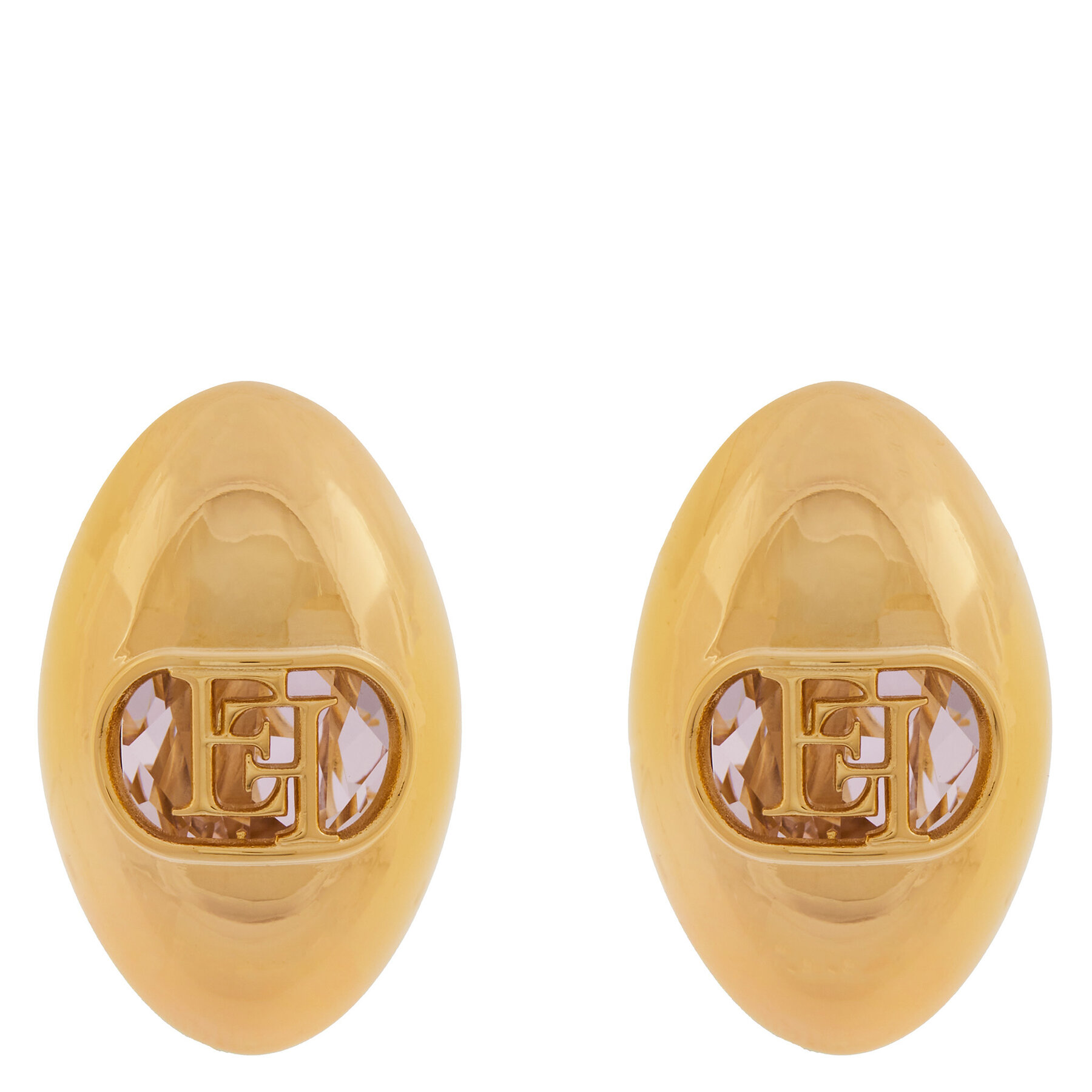 Orecchini a clip Elisabetta Franchi OR-46M-52E2-V180 Oro, Taglia 00, taglia : 00